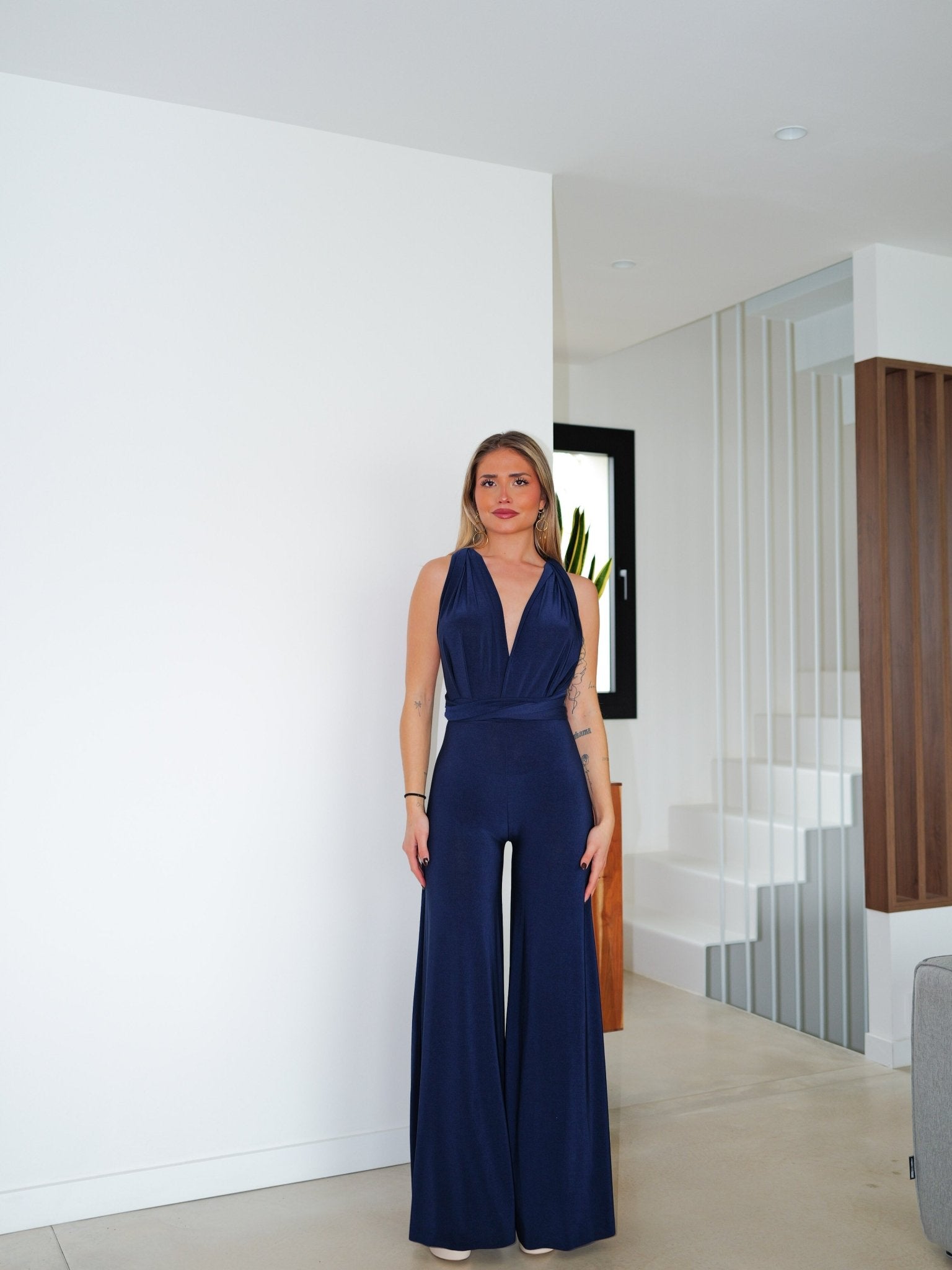 Navy Jumpsuit - SORELLAS