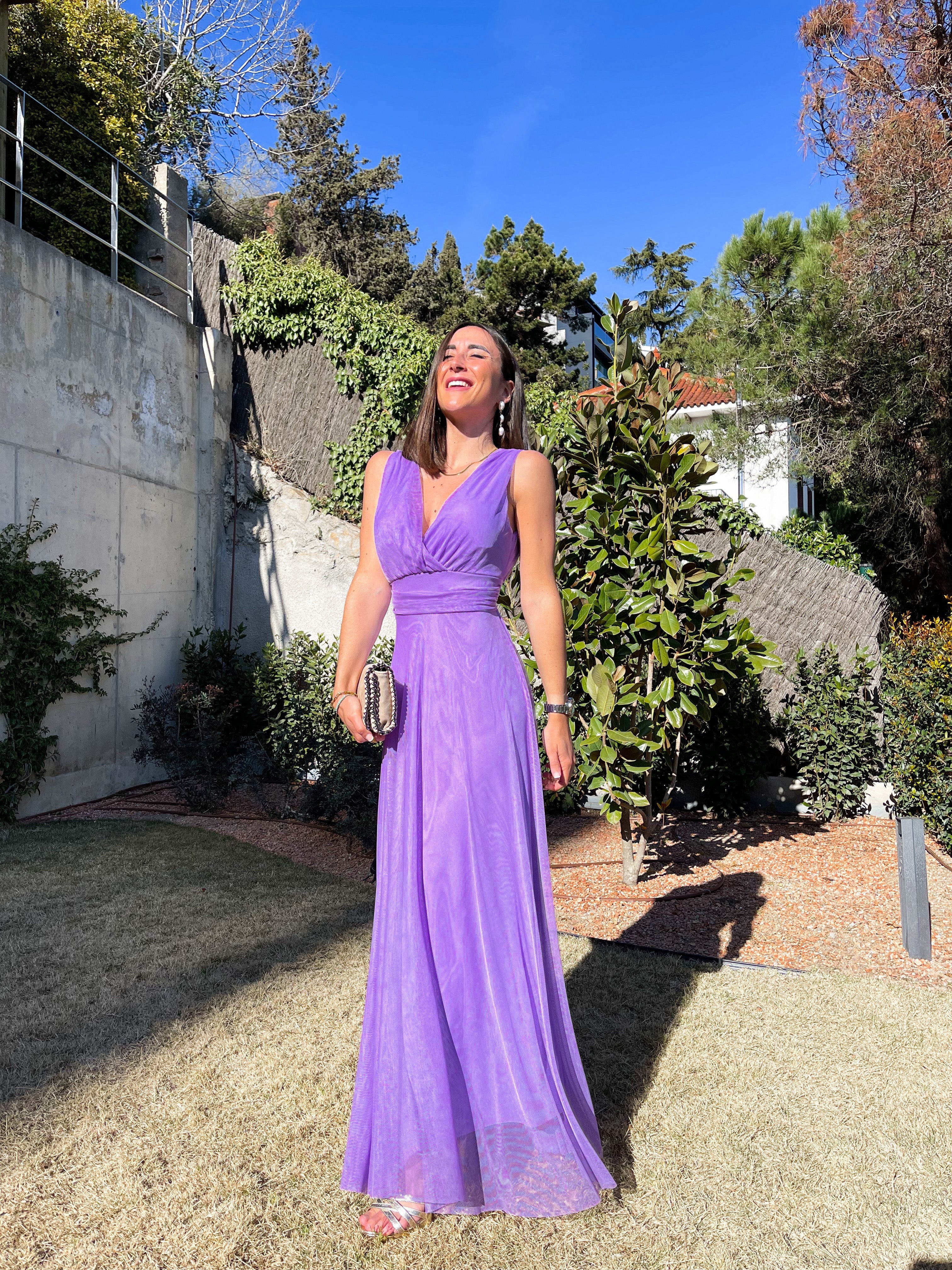 Lilac tulle peak dress