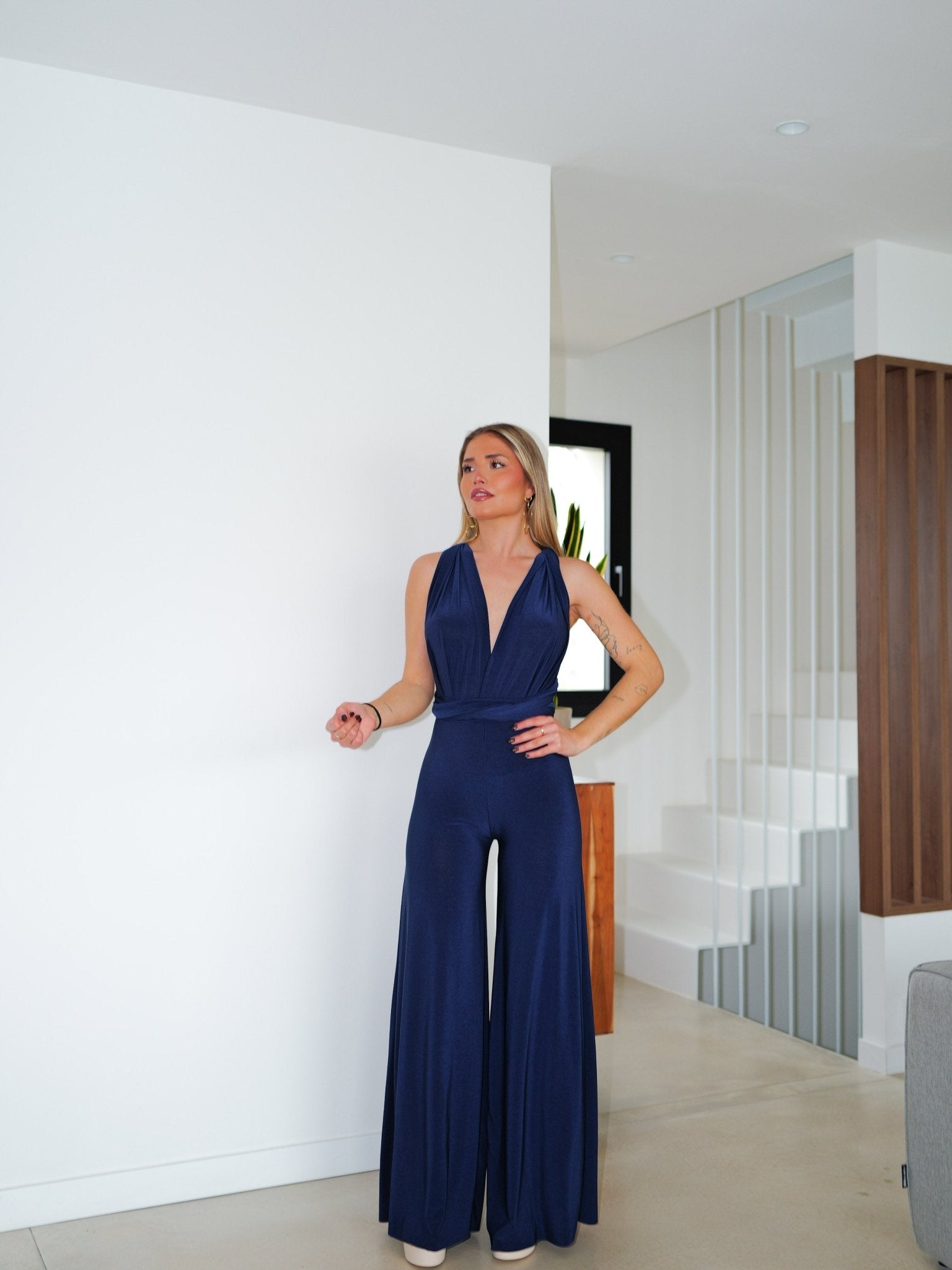 Navy Jumpsuit - SORELLAS