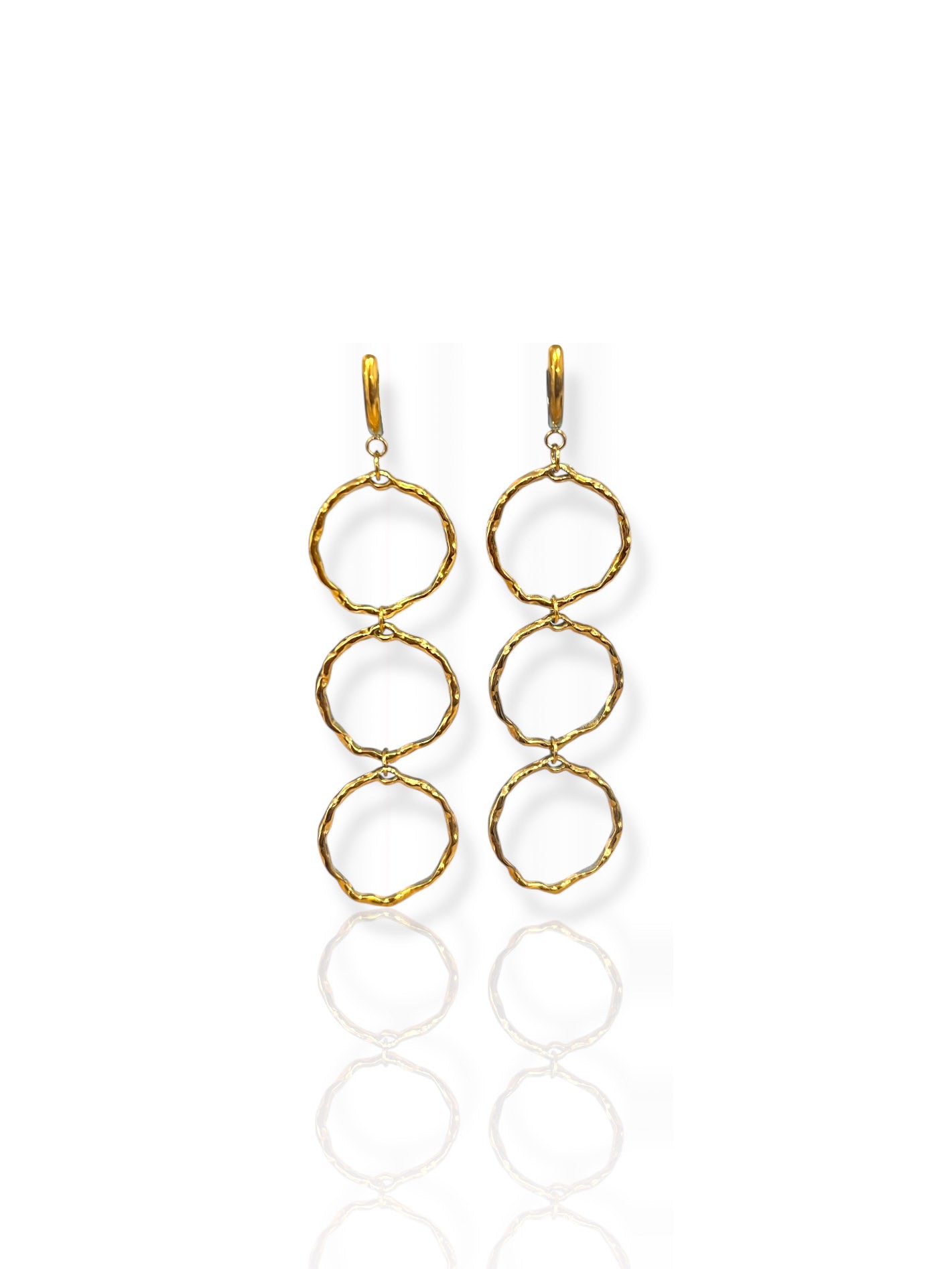 Gold plated hoop earrings
