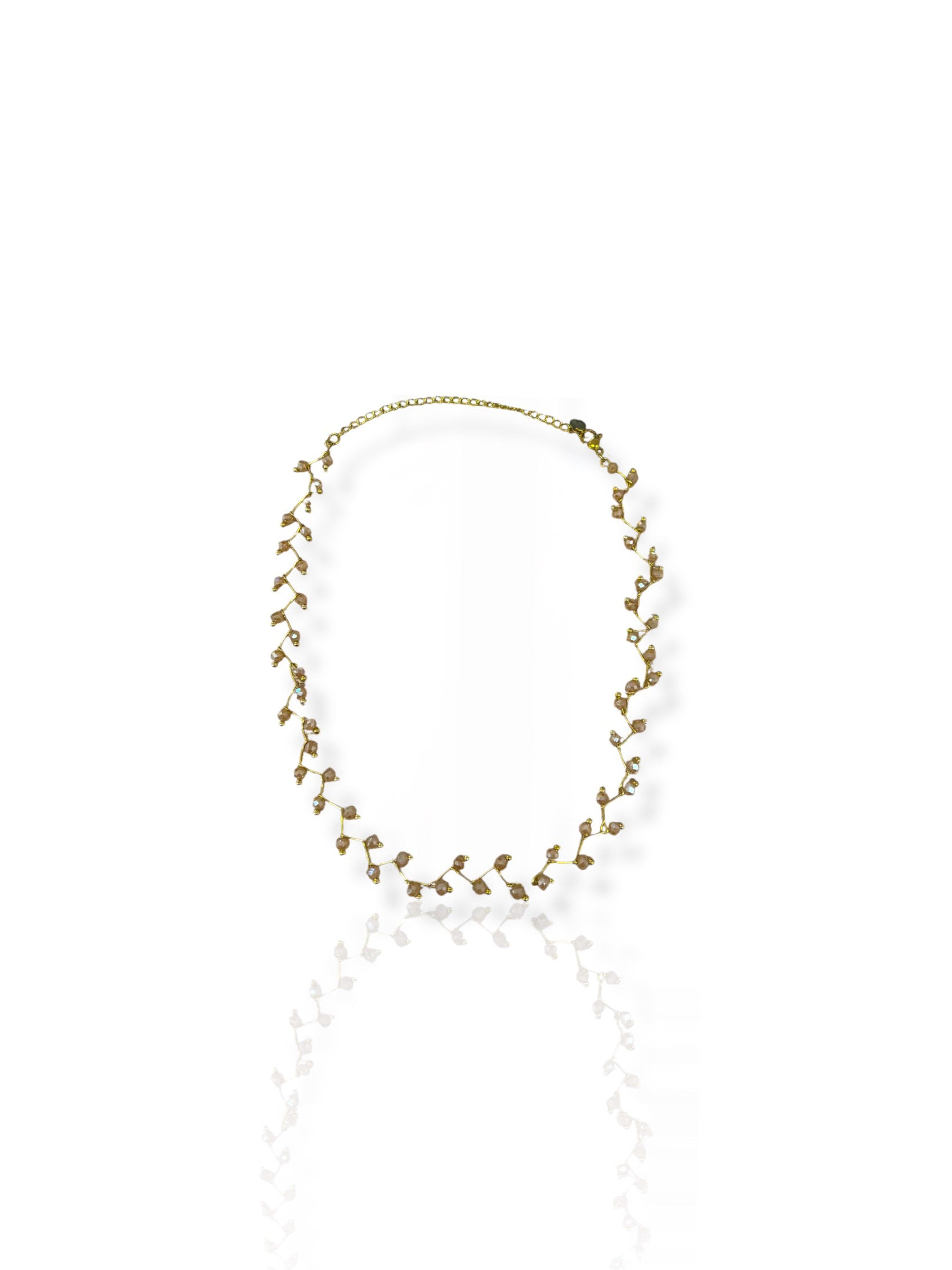 Gold strand stone pendant