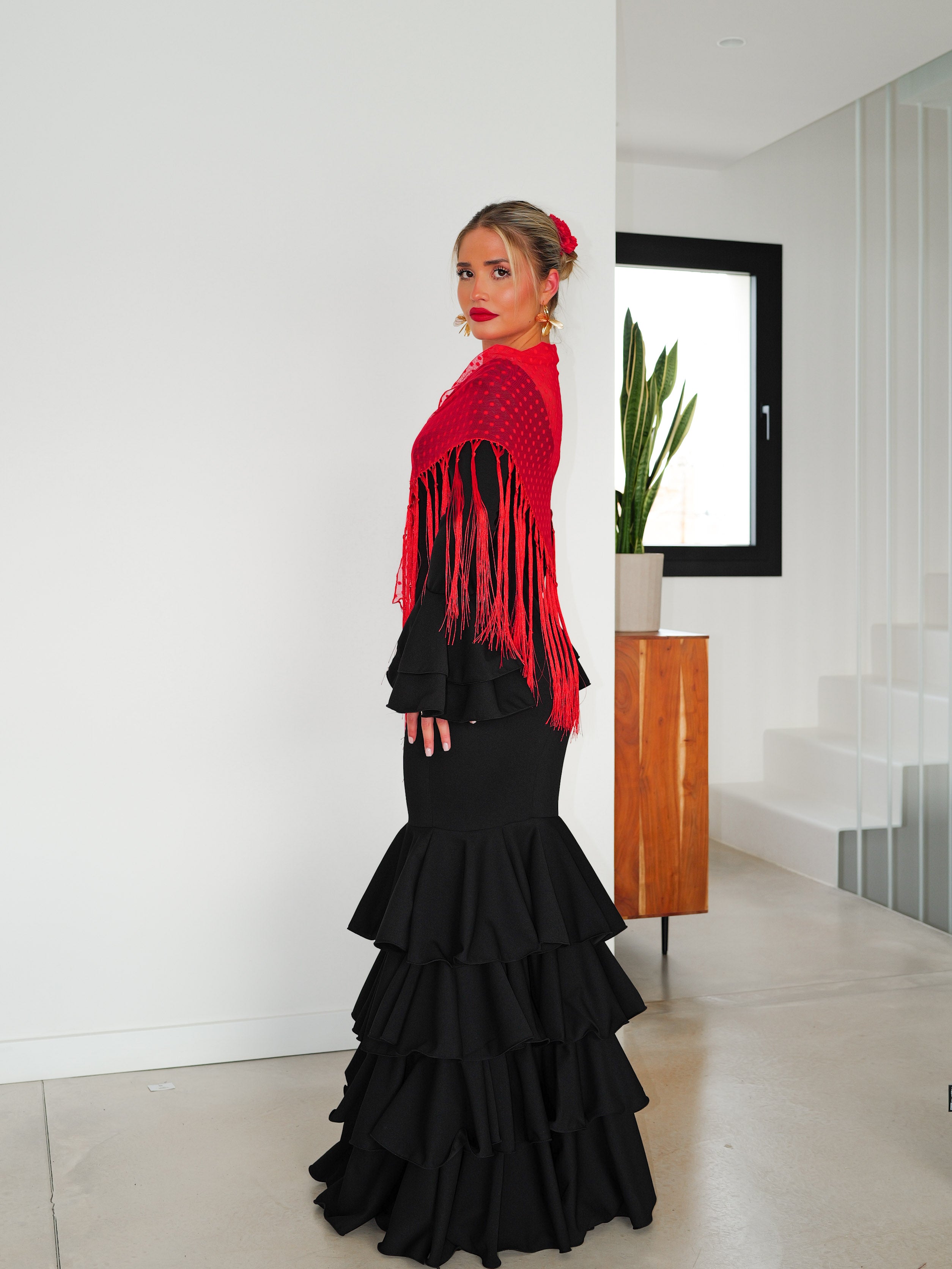 Flamenco dress black ruffles