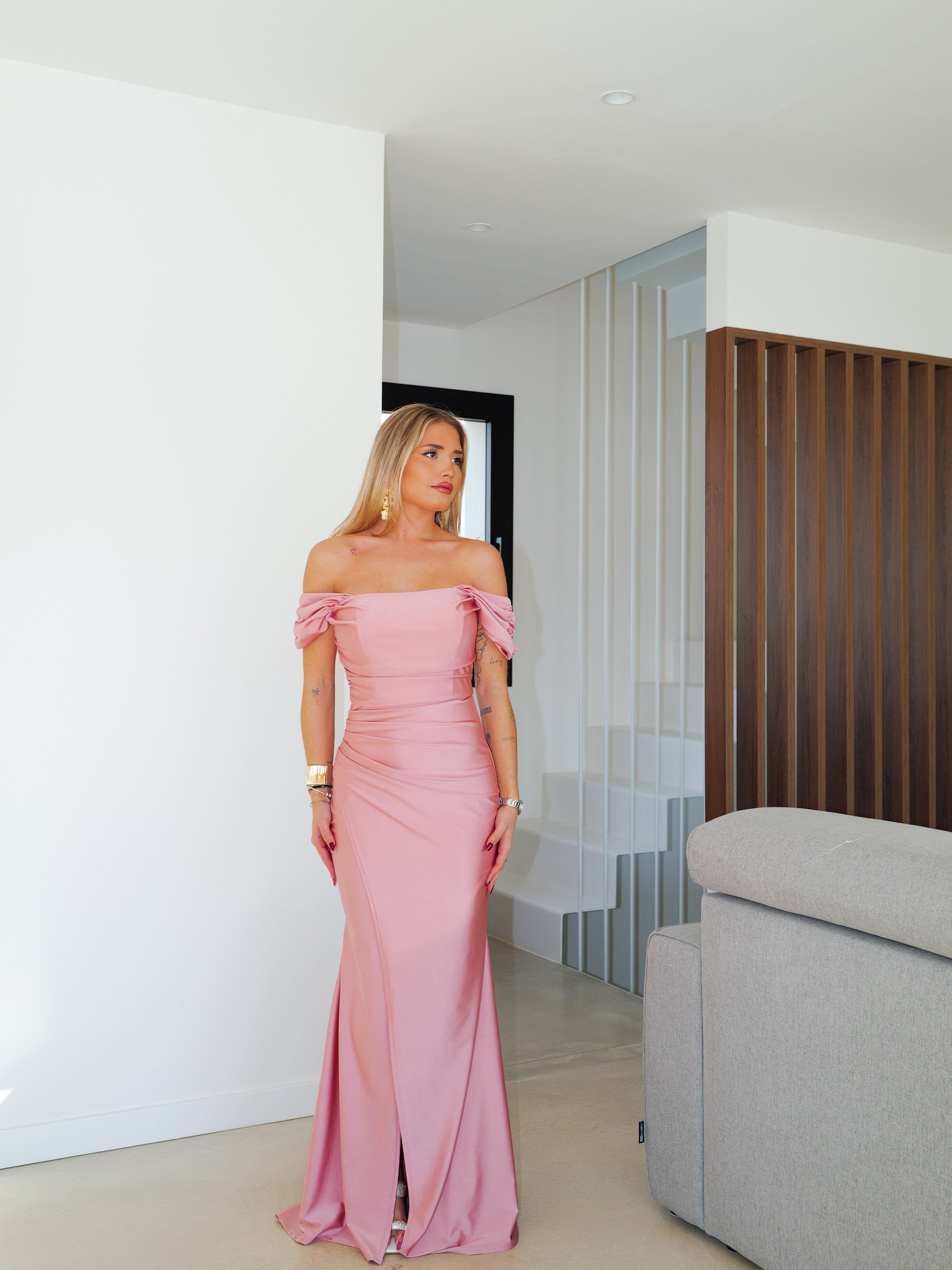 Pink sleeveless dress