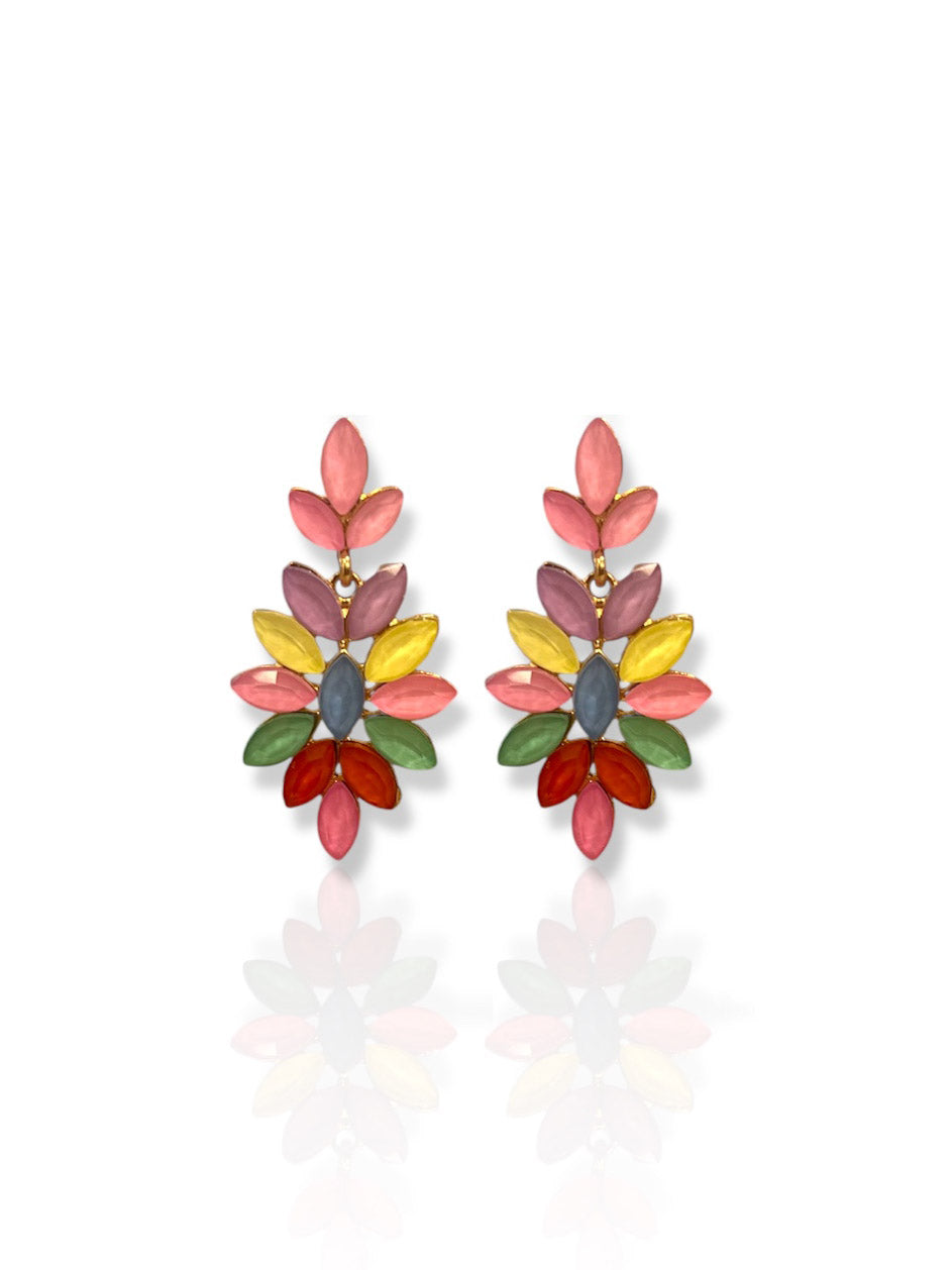 Earrings cascade earrings multicolor spikes