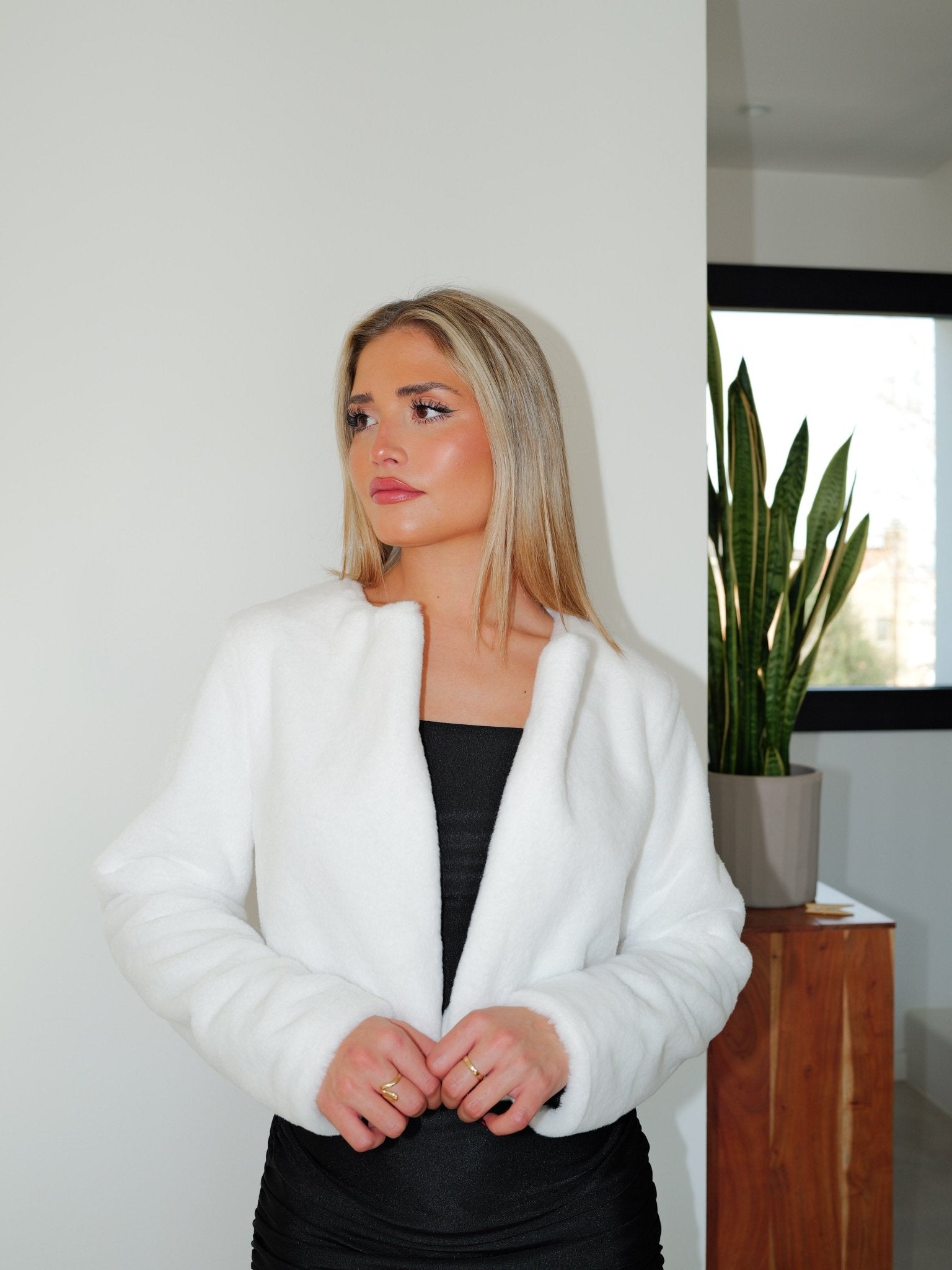 White fur crop jacket - Sorellas The Brand Barcelona S.L