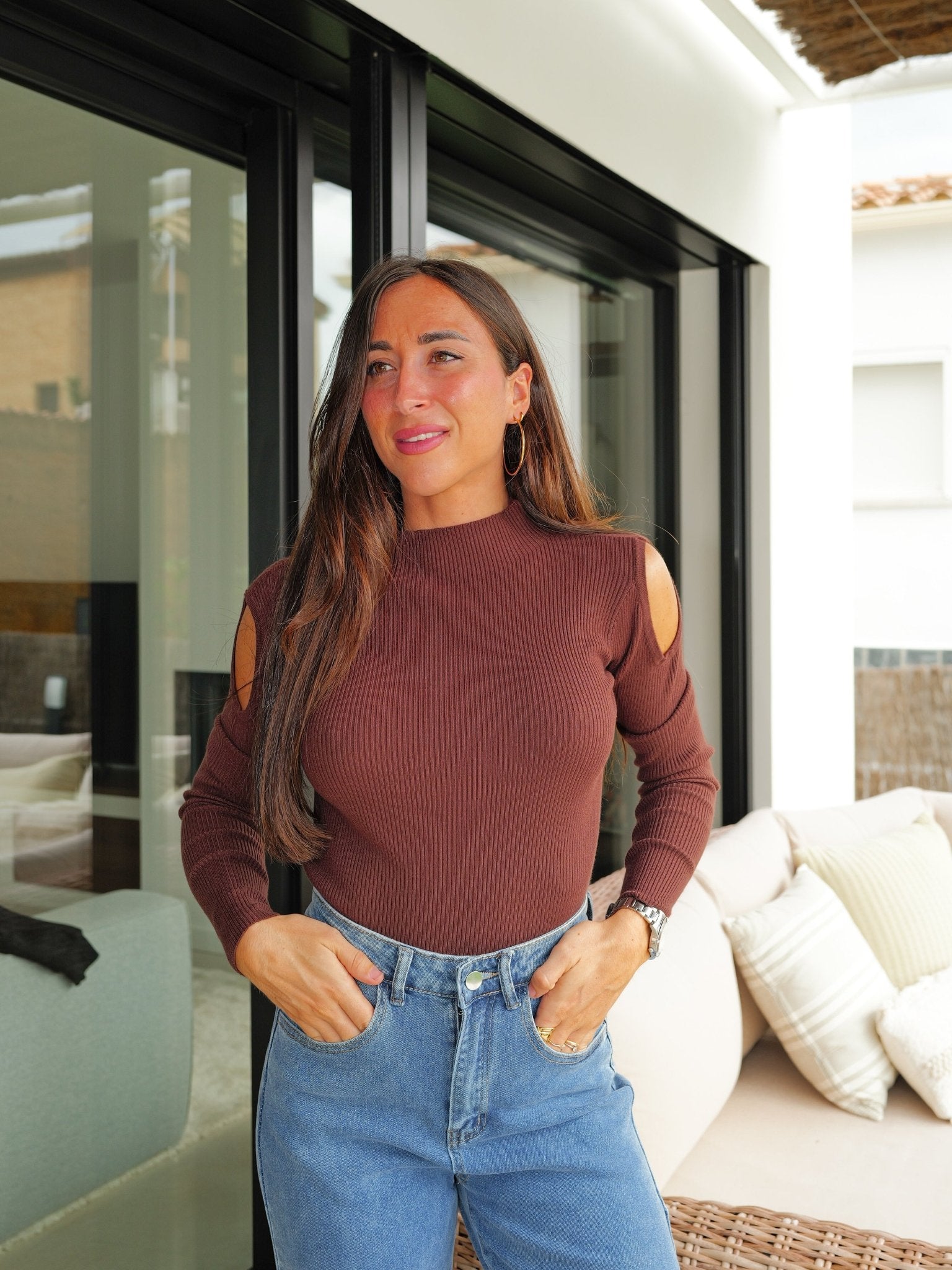 Chocolate channel shoulder sweater - Sorellas The Brand Barcelona S.L.