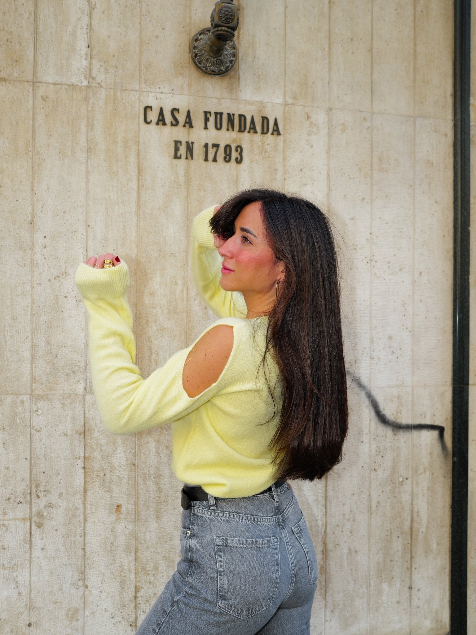 Yellow round neck sweater - Sorellas The Brand Barcelona S.L