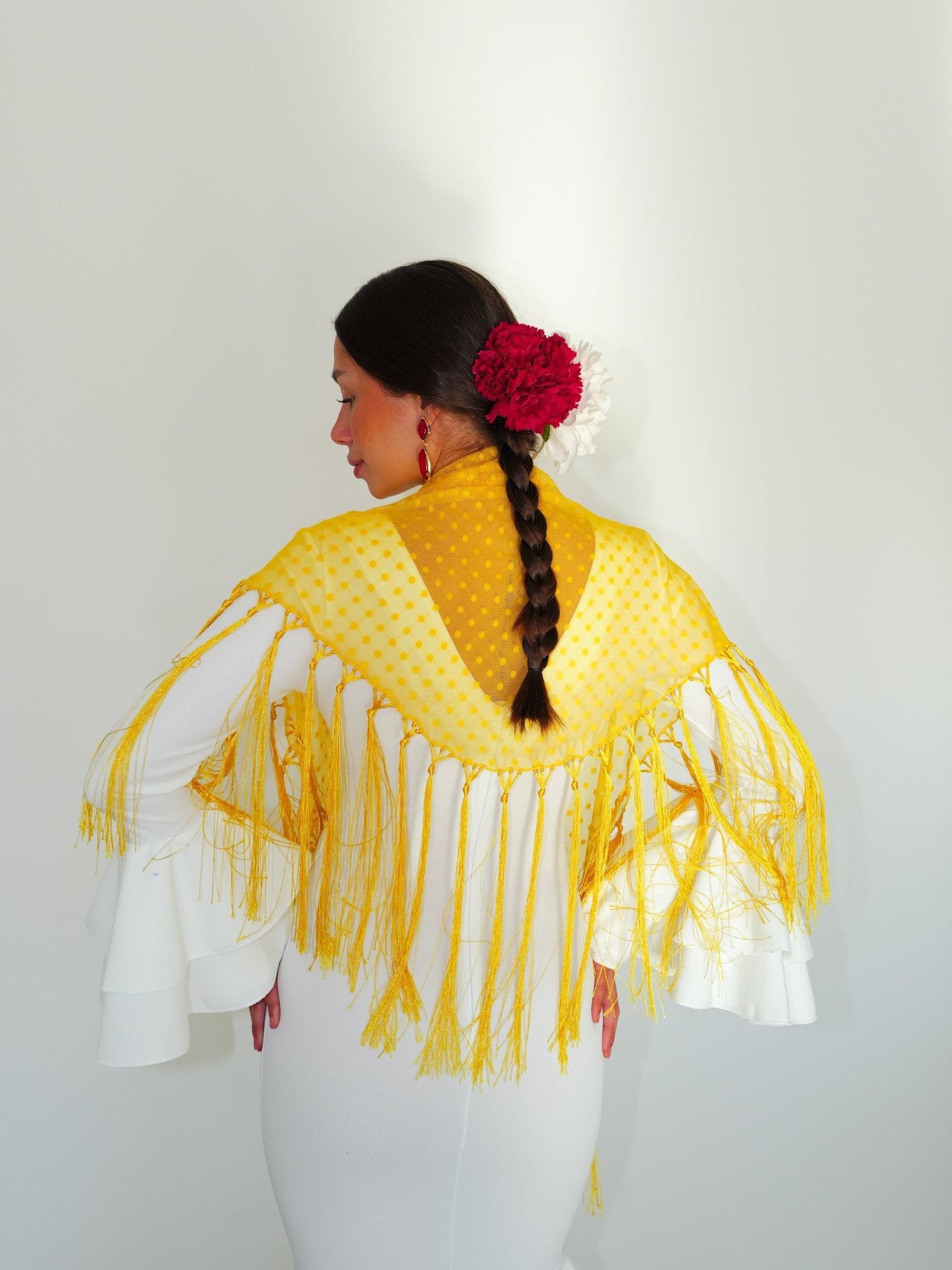 Yellow polka dot flamenco shawl - Sorellas The Brand Barcelona S.L.
