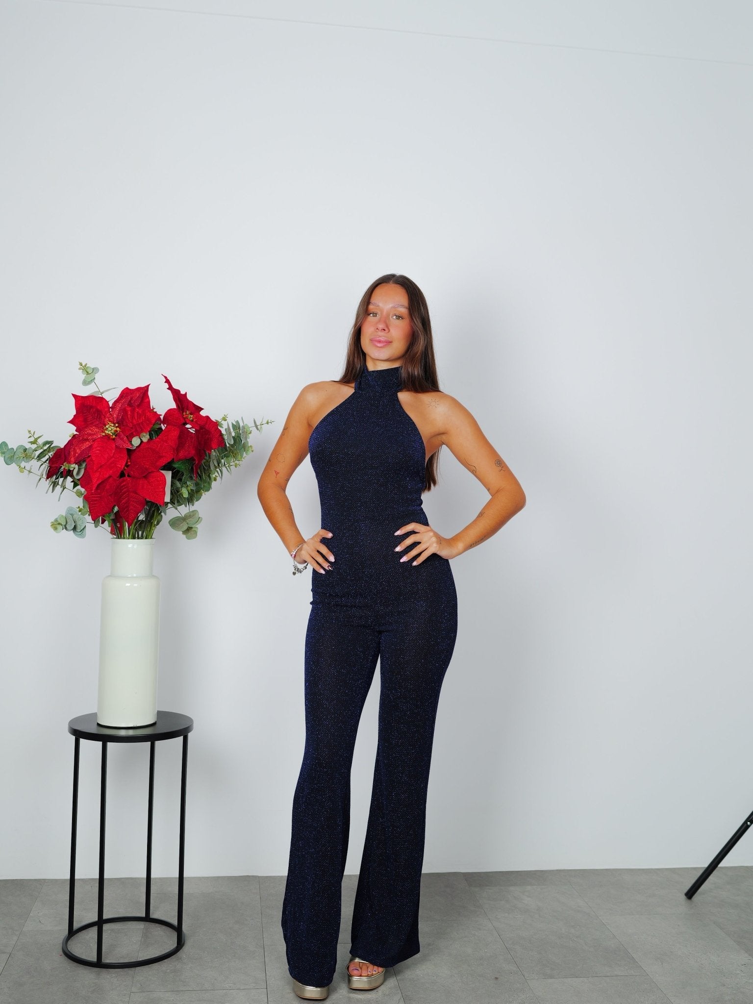 Navy blue halter neck Jumpsuit - Sorellas The Brand Barcelona S.L