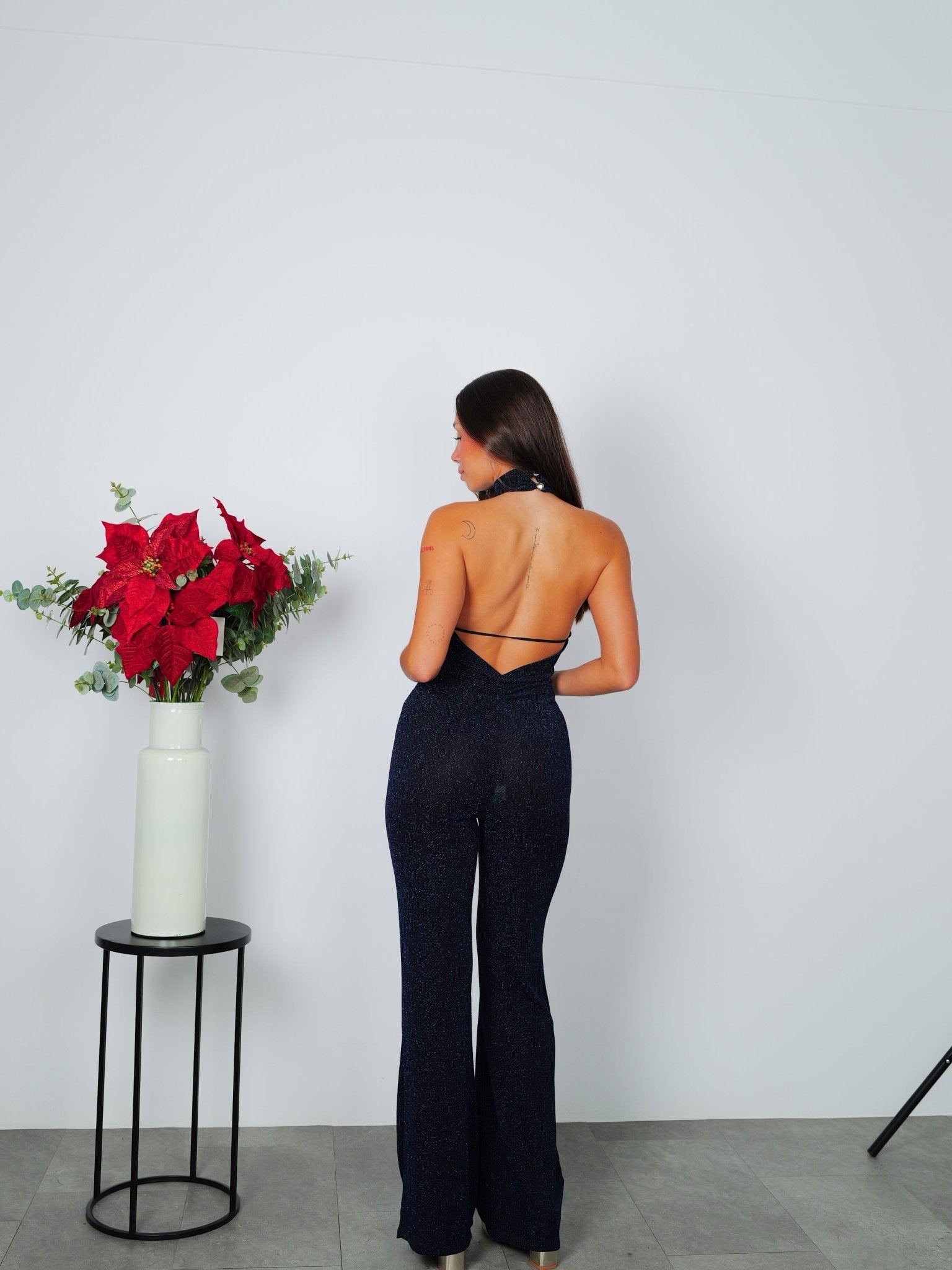 Navy blue halter neck Jumpsuit - Sorellas The Brand Barcelona S.L