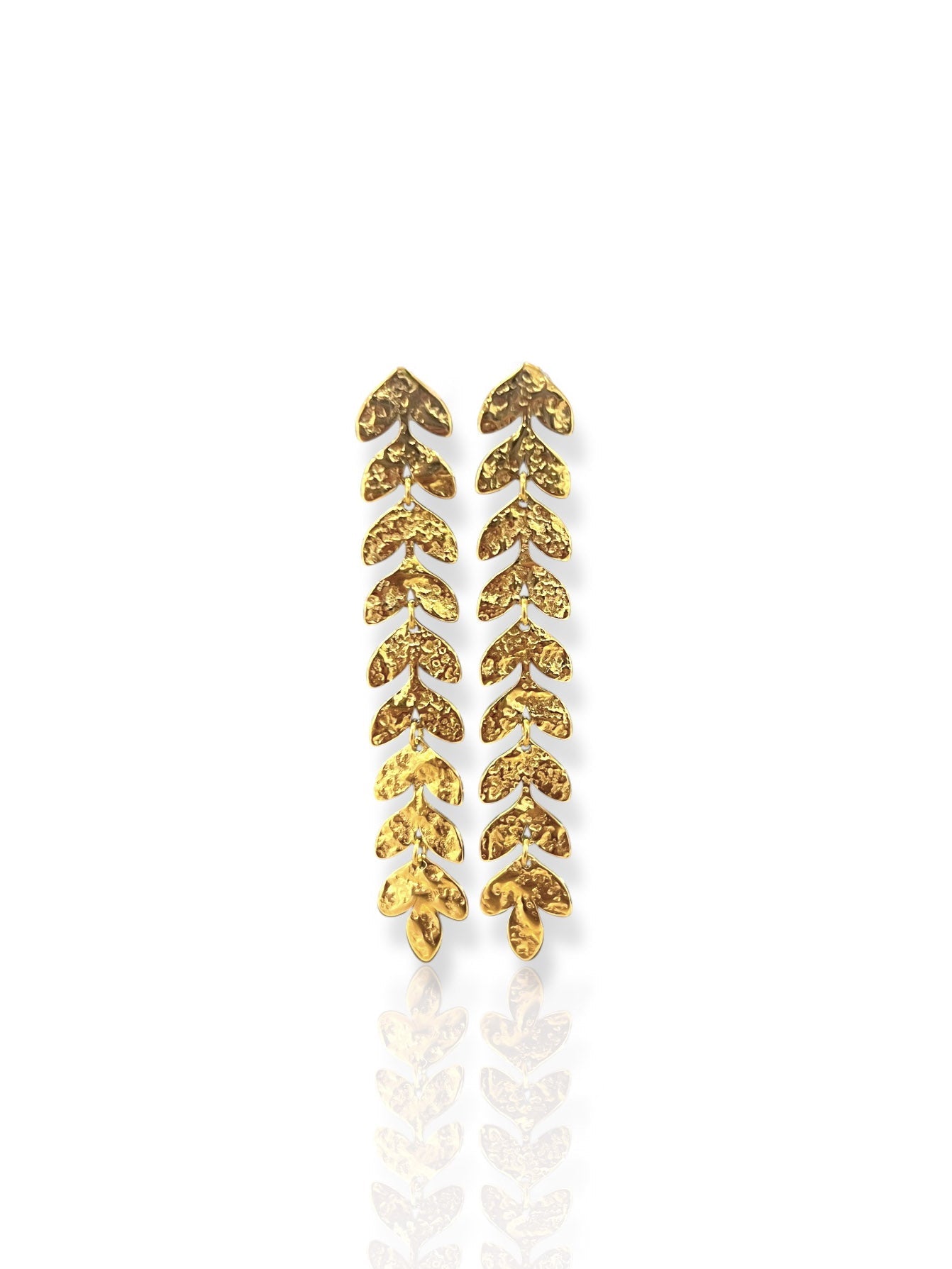 Gold leaf waterfall earrings - Sorellas The Brand Barcelona S.L