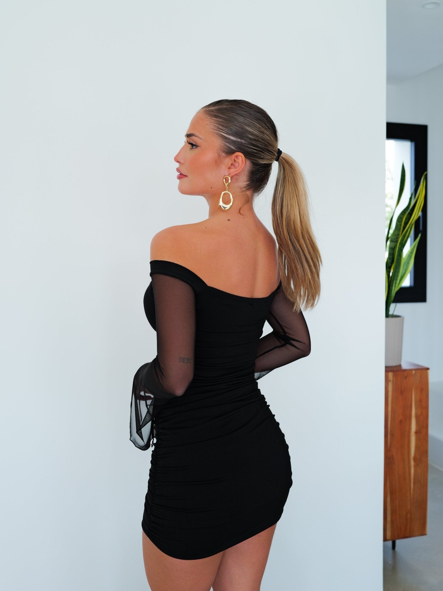 Black tulle bardot mini dress - Sorellas The Brand Barcelona S.L