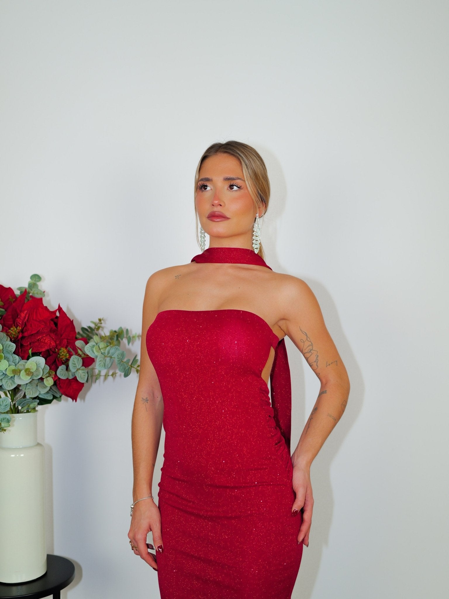 Red lurex backless dress - Sorellas The Brand Barcelona S.L