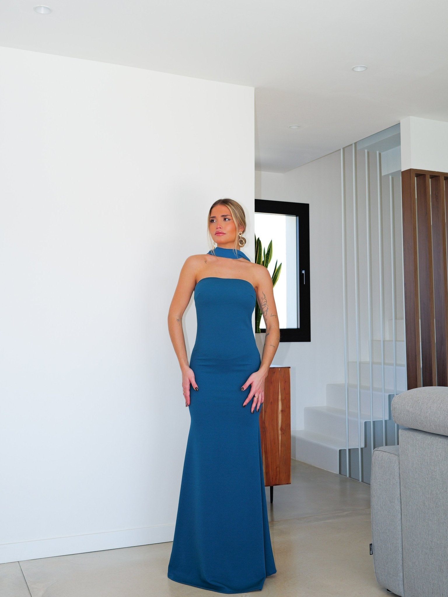 TEAL tulle choker mermaid dress TEAL Sorellas The Brand Barcelona S.L