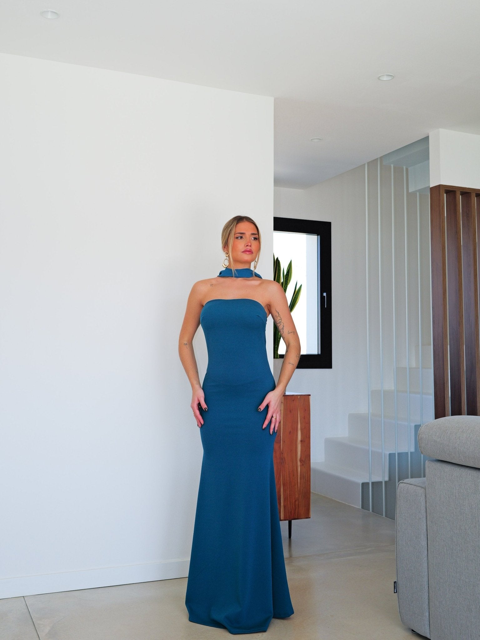 TEAL tulle choker mermaid dress TEAL Sorellas The Brand Barcelona S.L