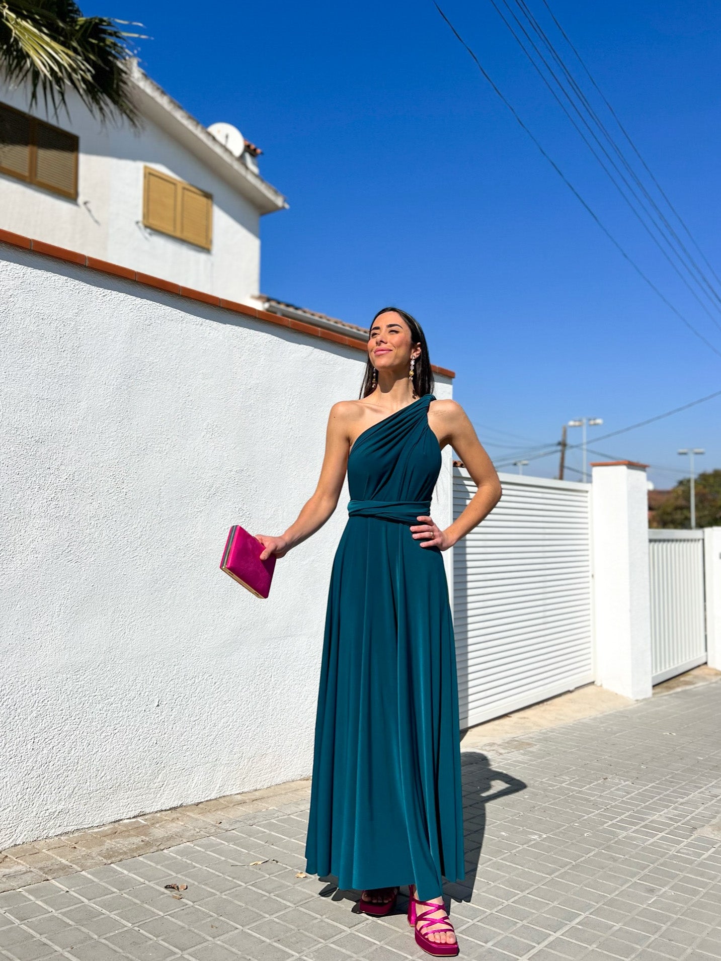 Long dress multi TEAL