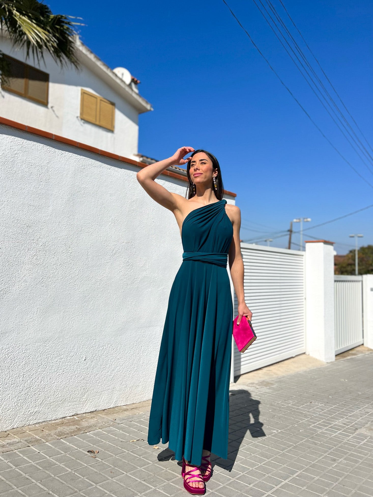 Long dress multi TEAL