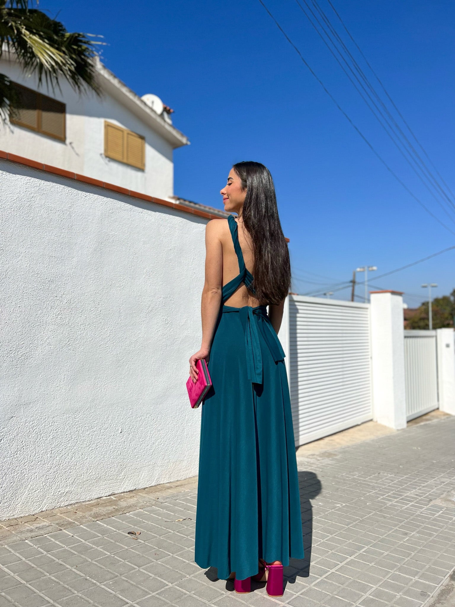 Long dress multi TEAL