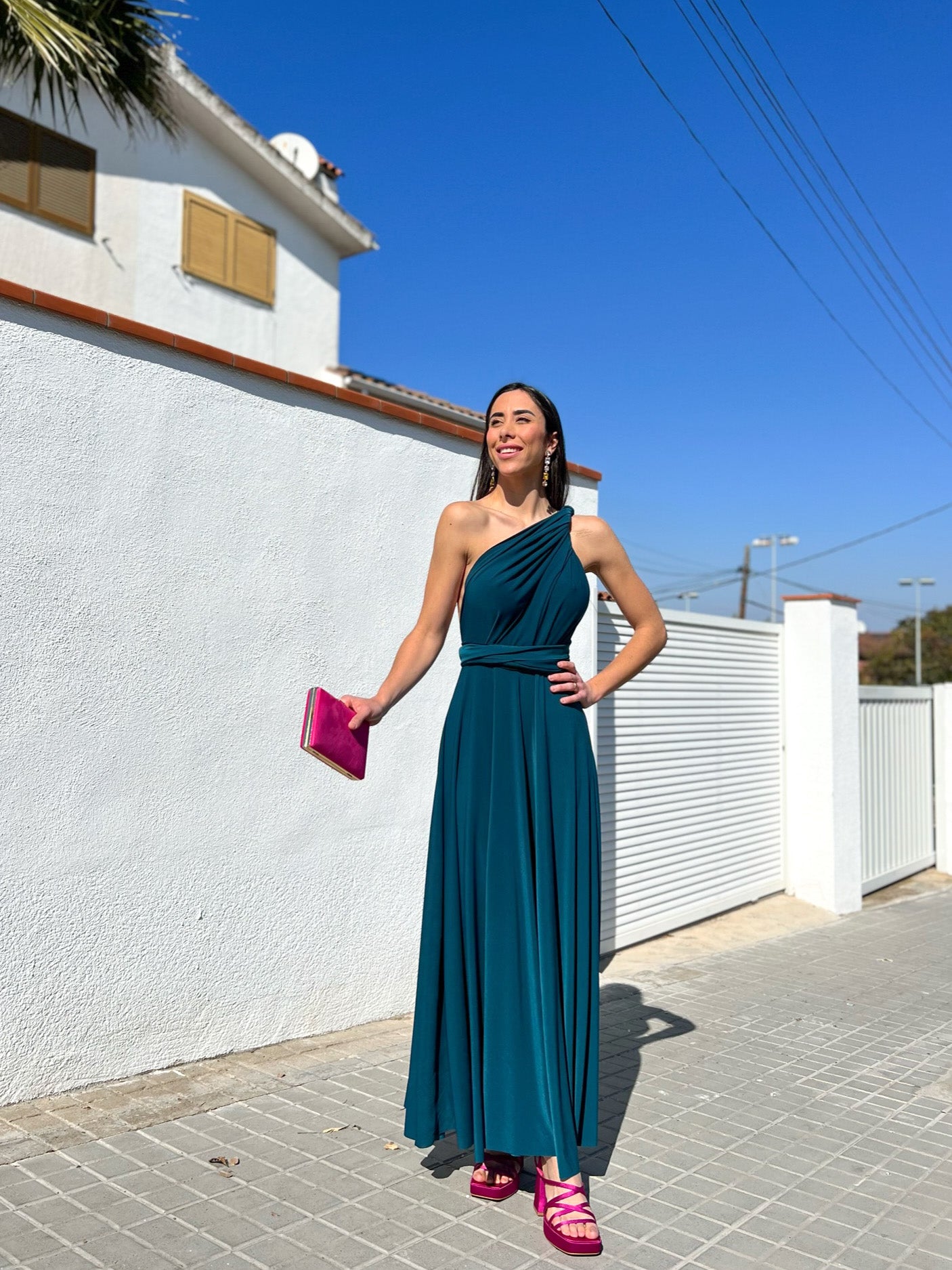 Long dress multi TEAL