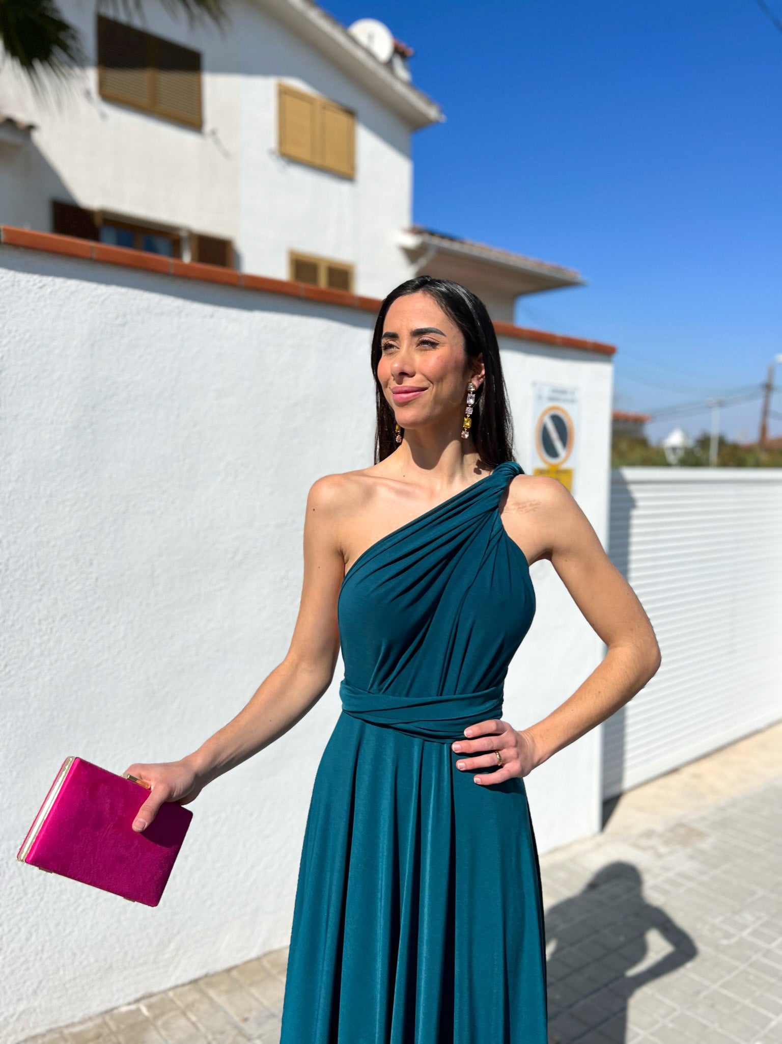 Long dress multi TEAL