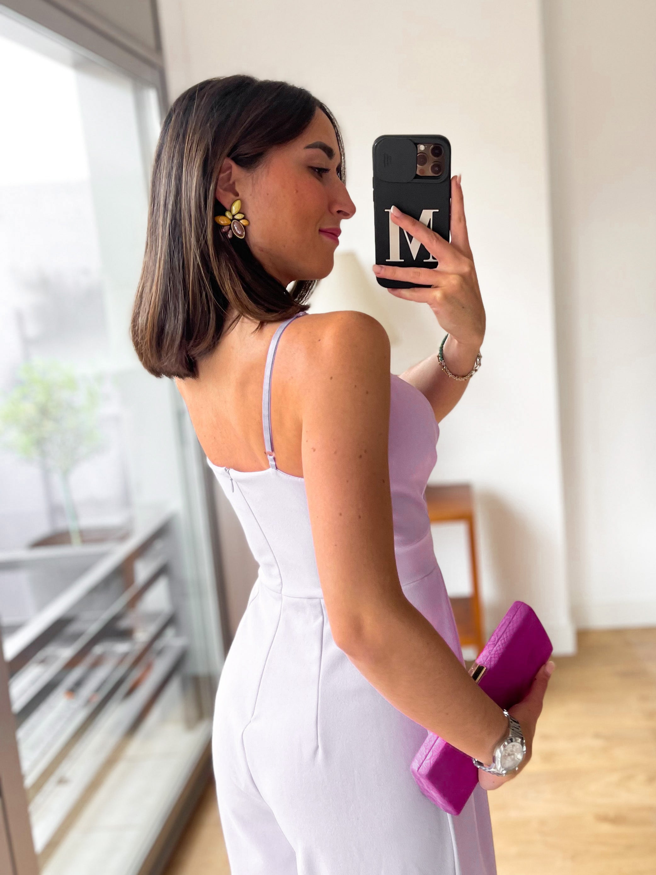 Lilac heart crepe Jumpsuit