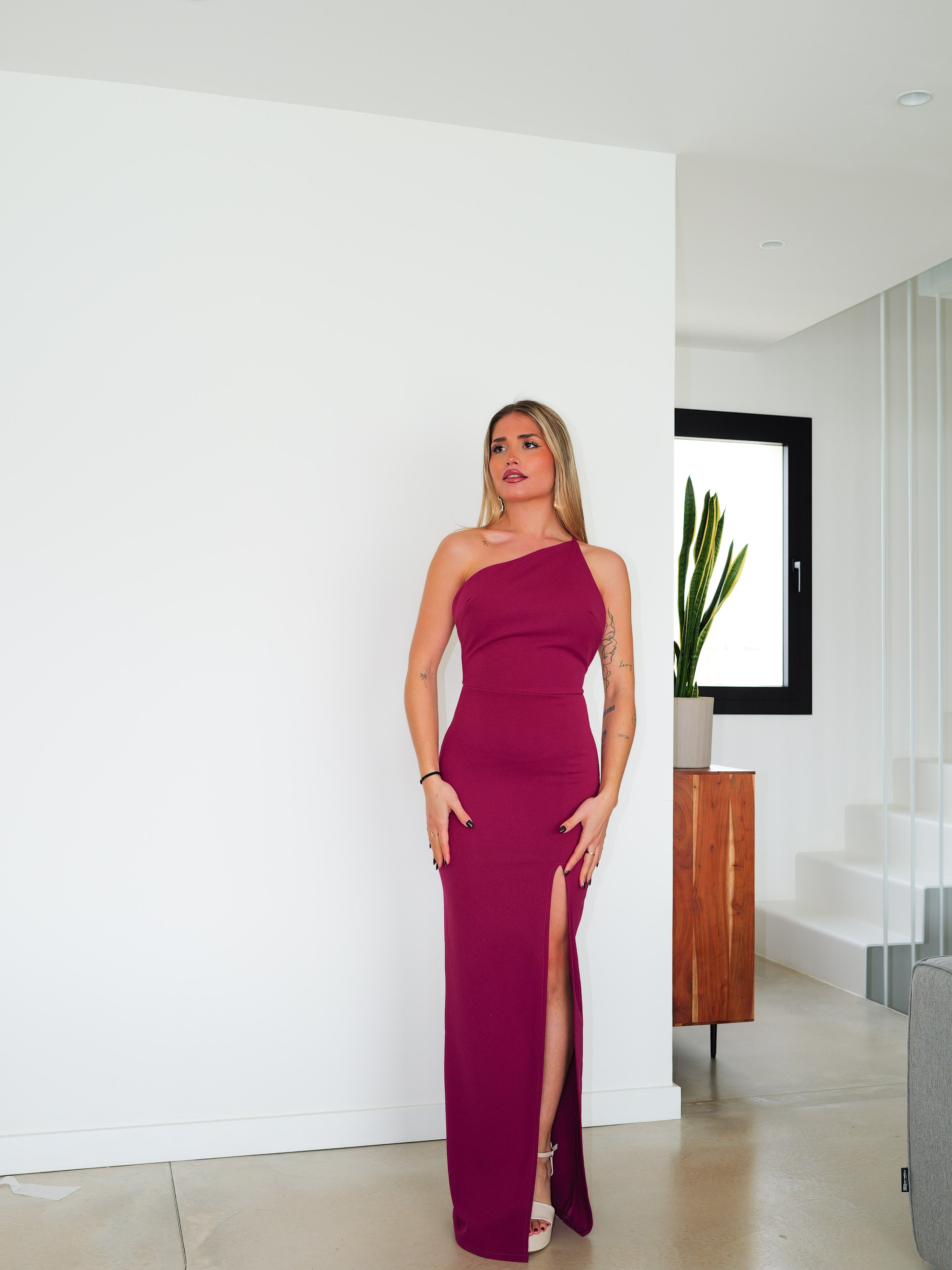 Robe à encolure sirène BOUGAINVILLEA