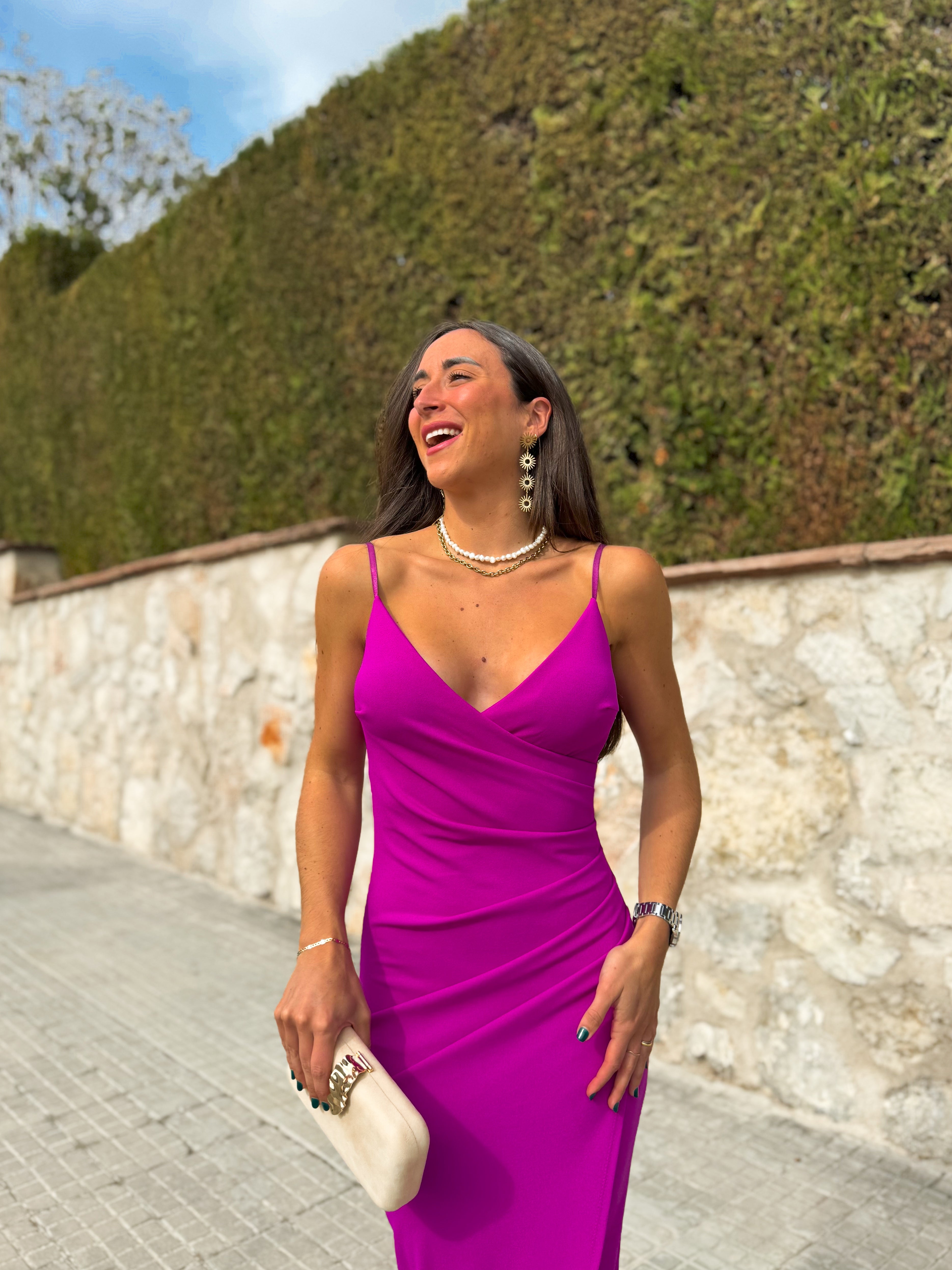 Robe midi sans bretelles BOUGAINVILLEA
