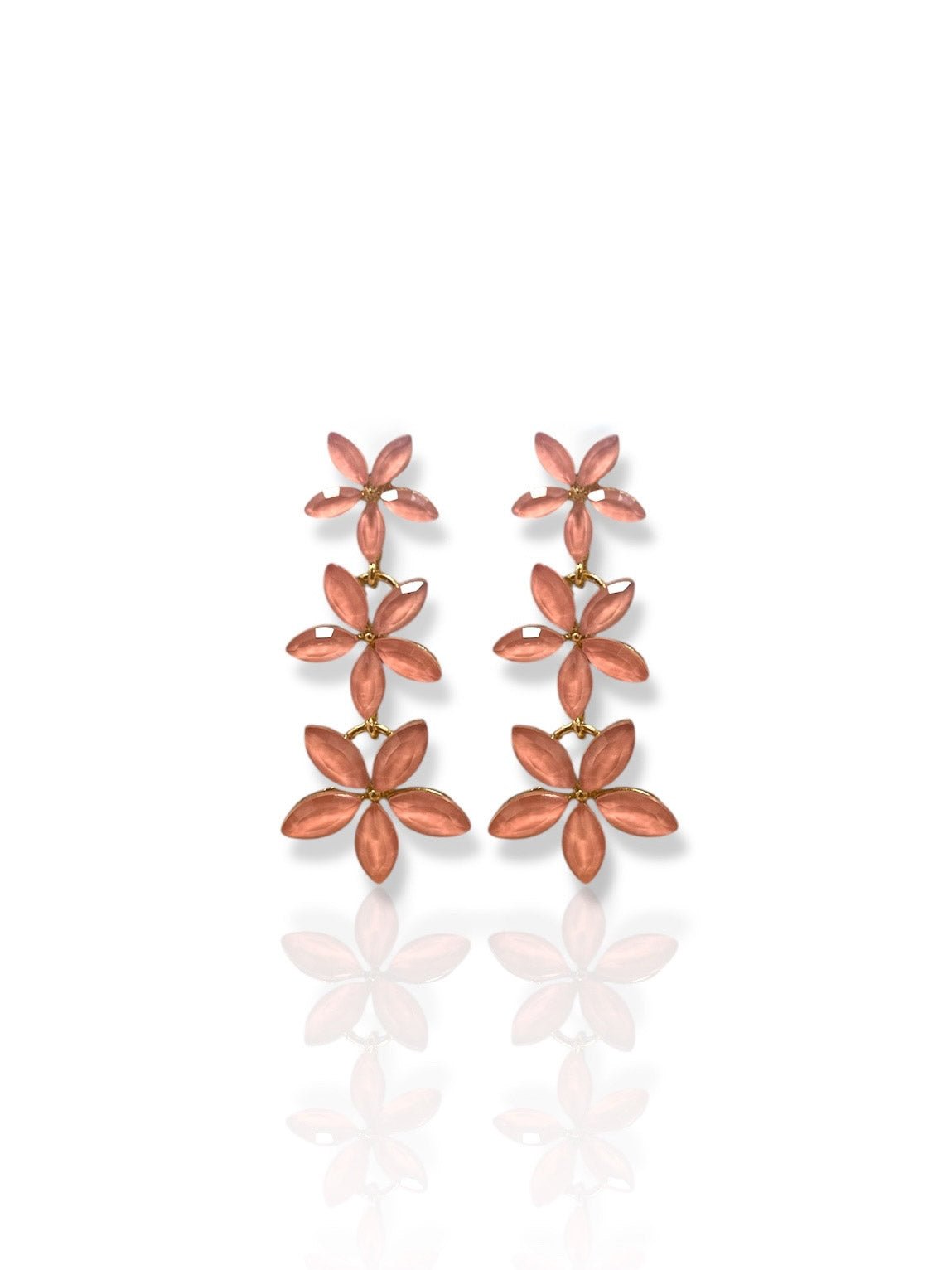 BOUCLES D'OREILLES pierres corail - SORELLAS