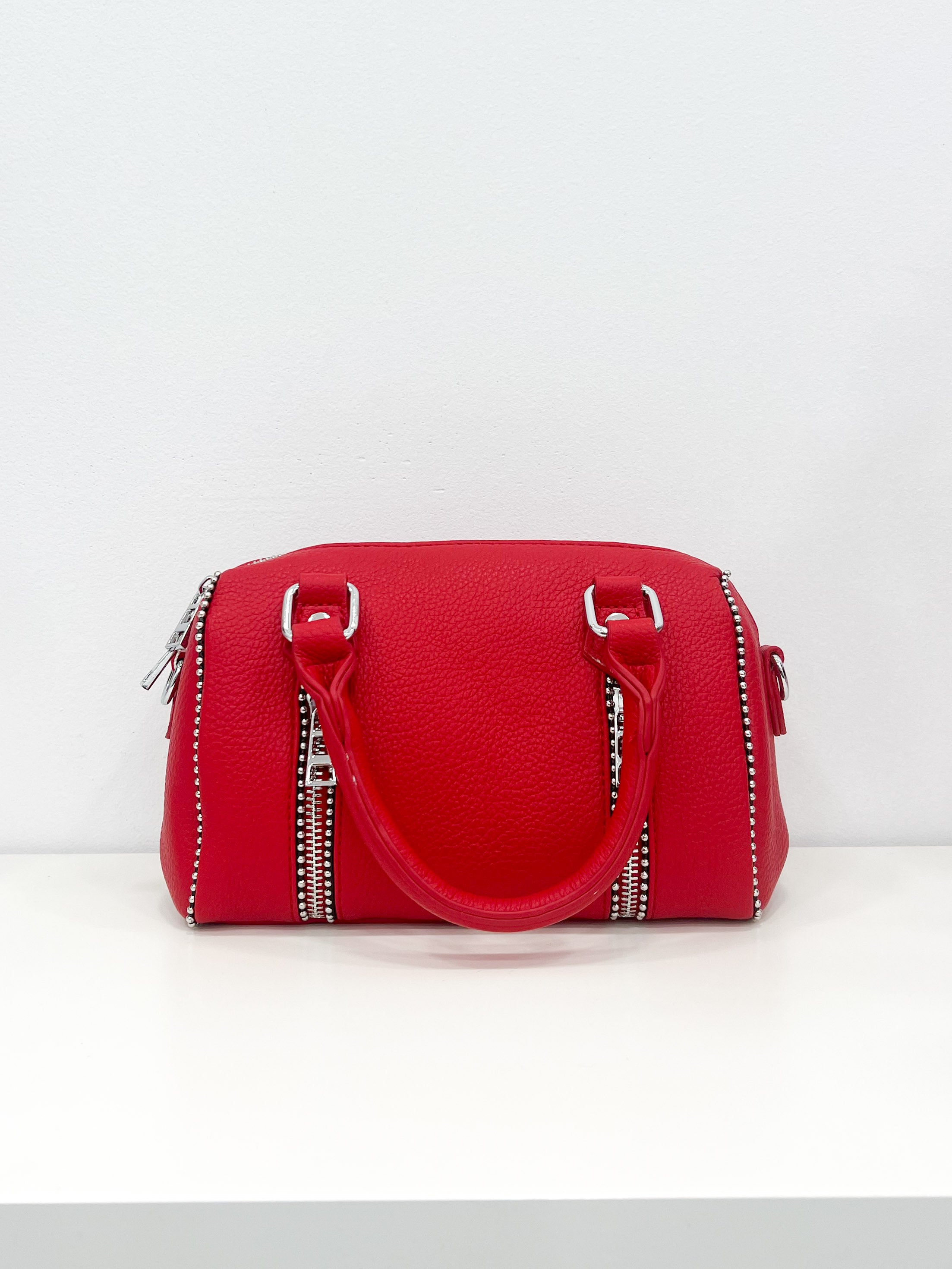 Mini sac zip rouge