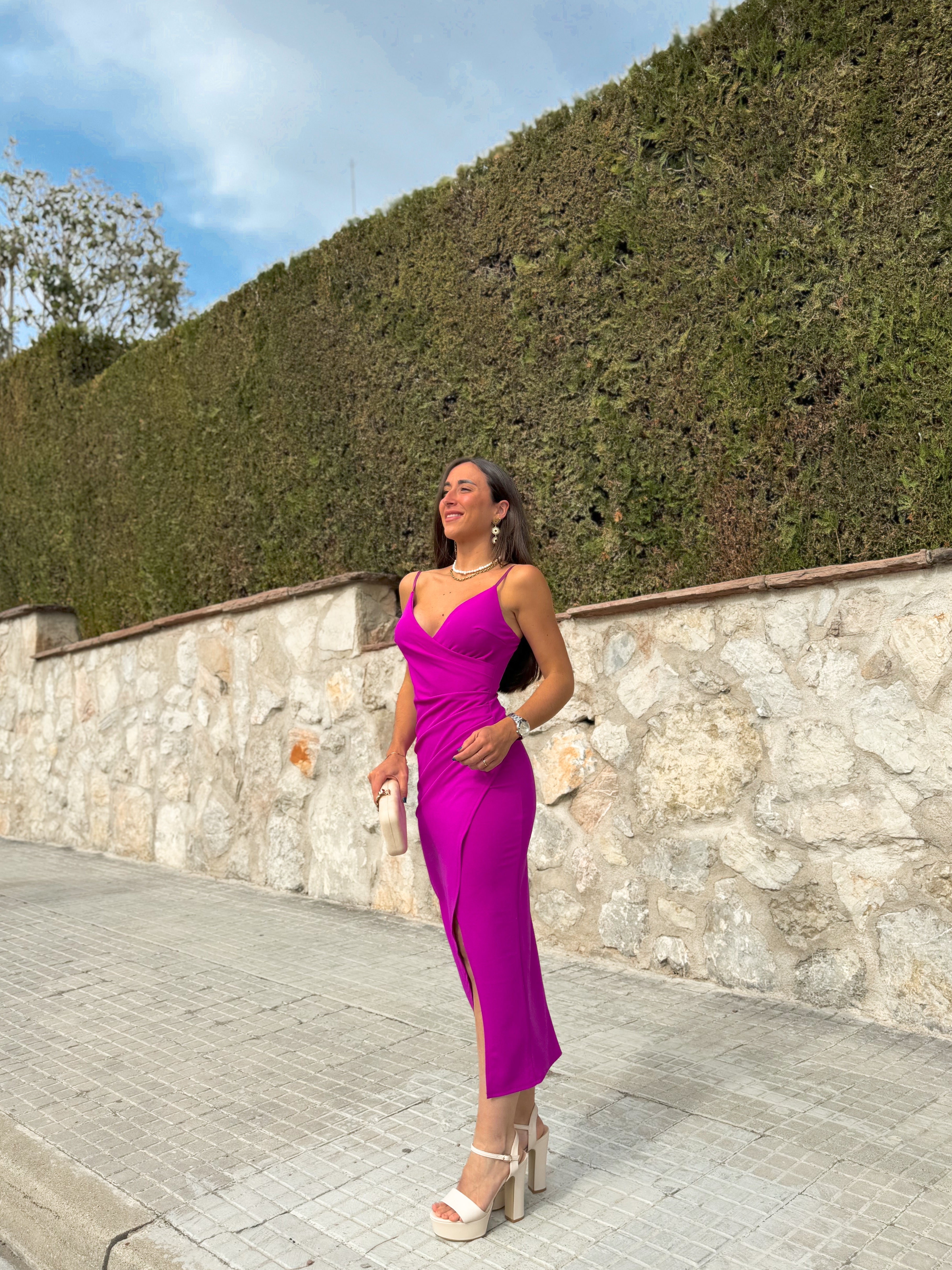 Robe midi sans bretelles BOUGAINVILLEA