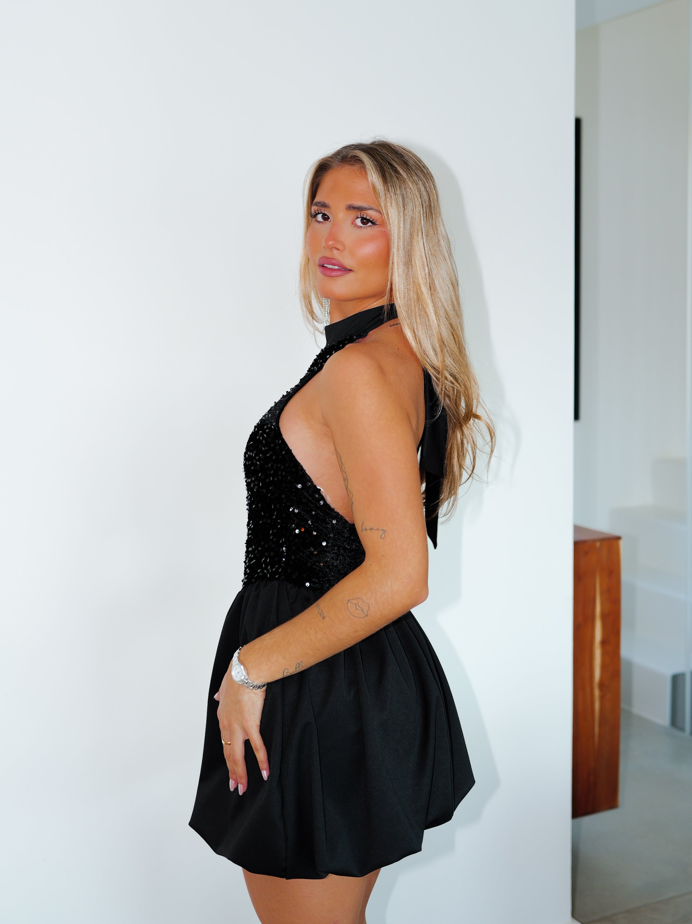 Mini robe dos nu Pompous noir