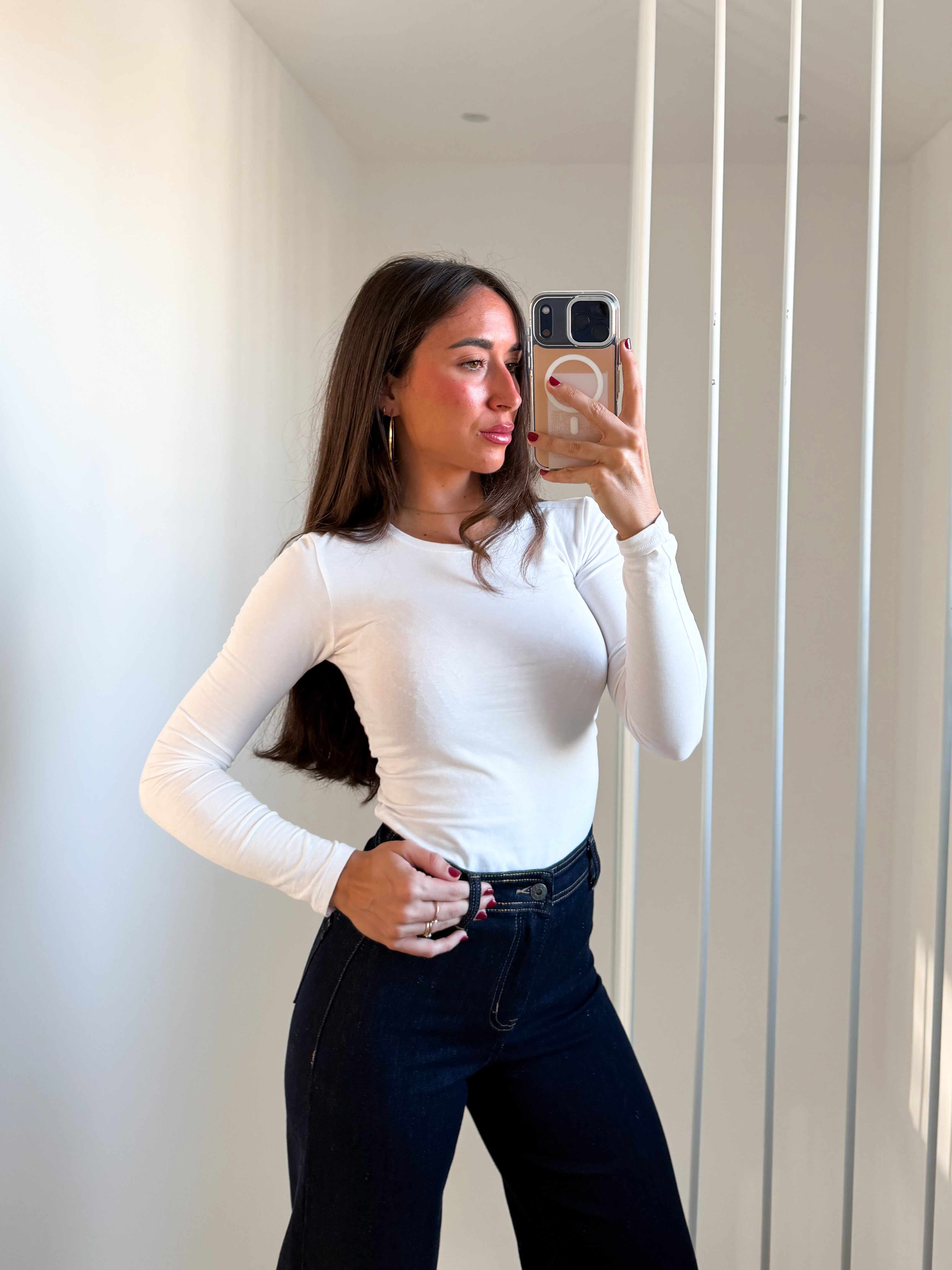 Jean large à taille haute