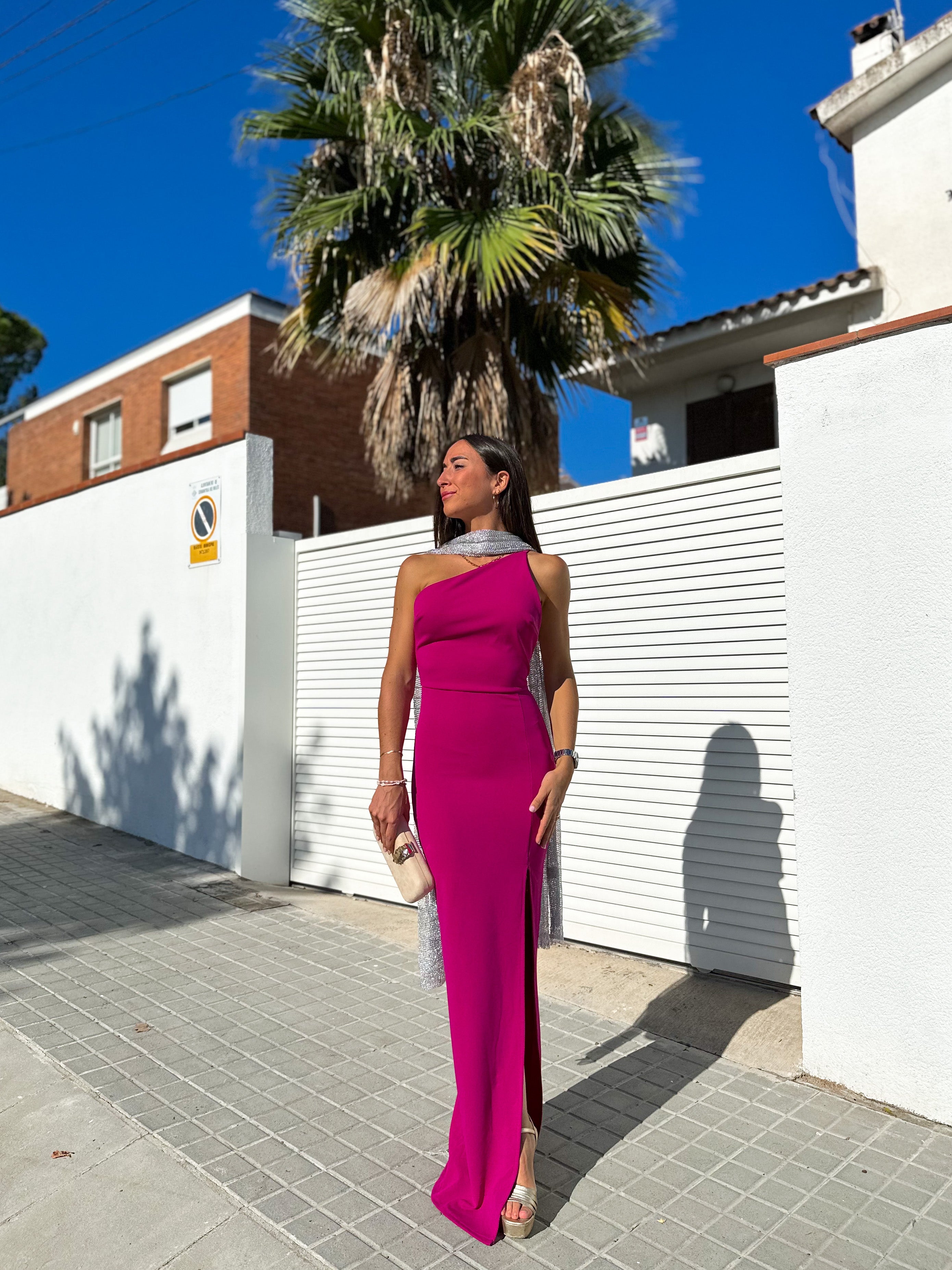 Robe à encolure sirène BOUGAINVILLEA