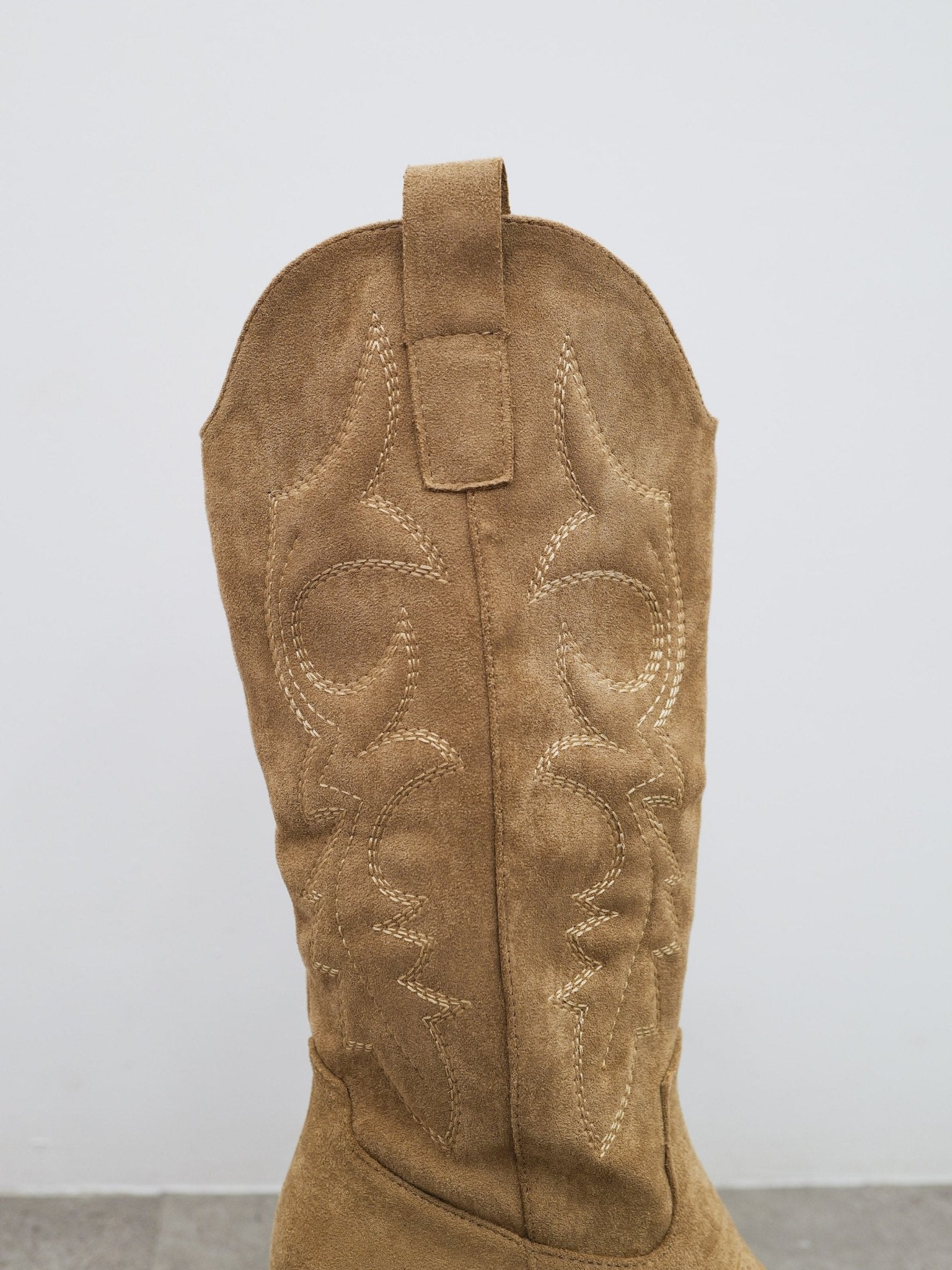 Bottes cowboy à bout pointu beige - SORELLAS