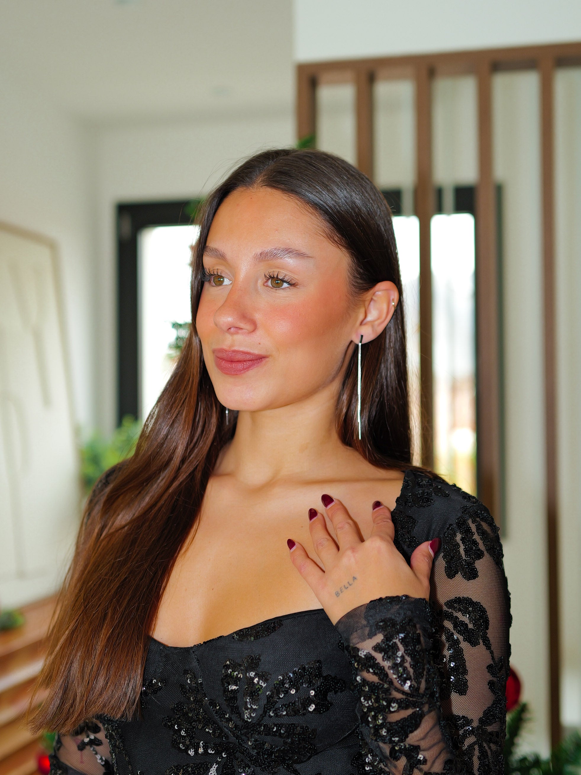 BOUCLES D'OREILLES fils argentés