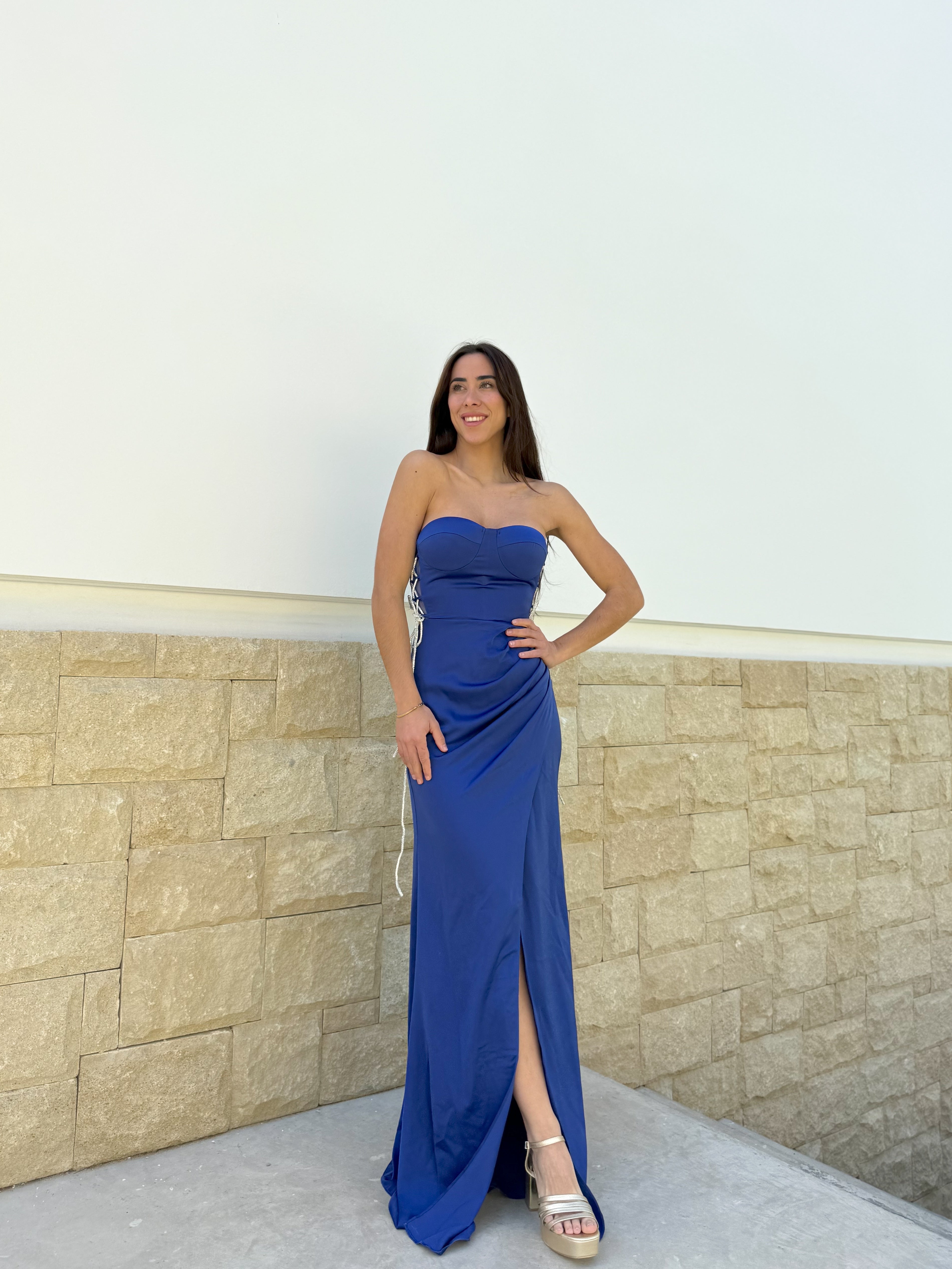 Robe corset strass klein