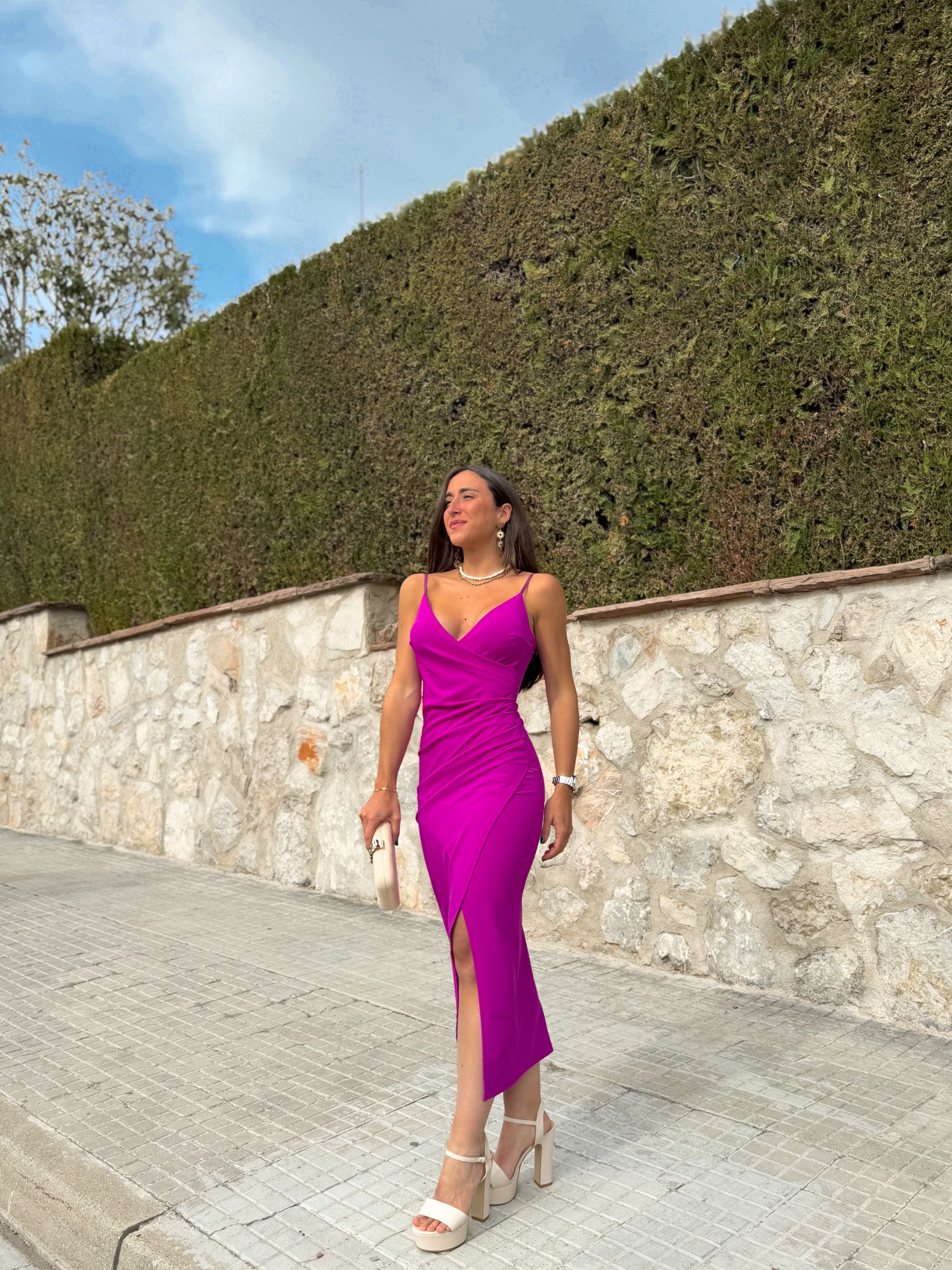 Robe midi sans bretelles BOUGAINVILLEA
