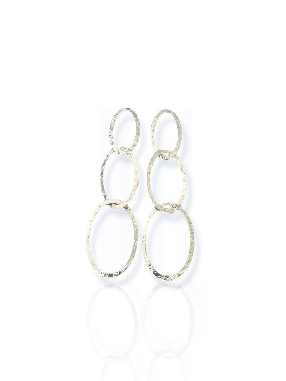 BOUCLES D'OREILLES ovales argent - SORELLAS