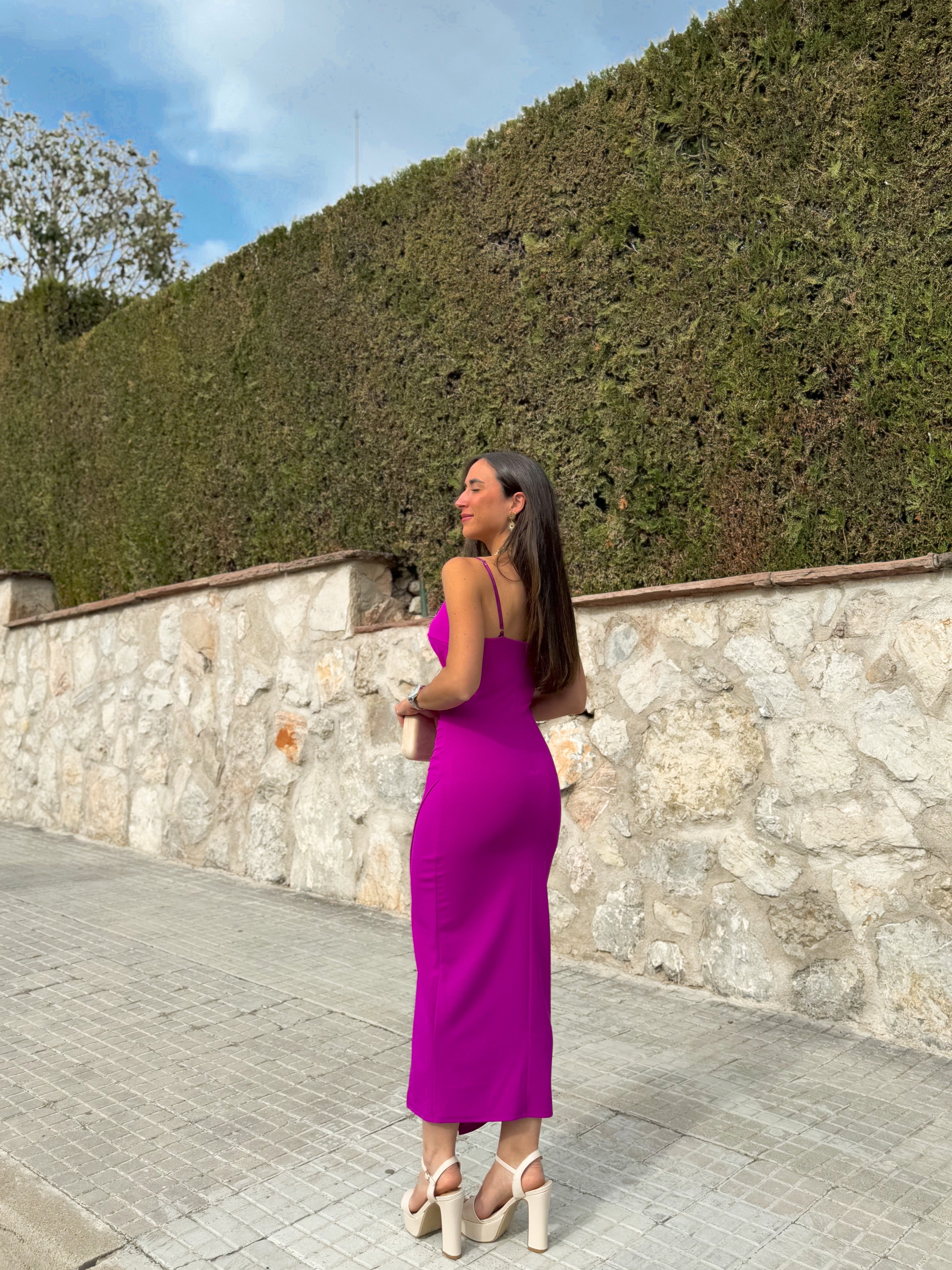 Robe midi sans bretelles BOUGAINVILLEA