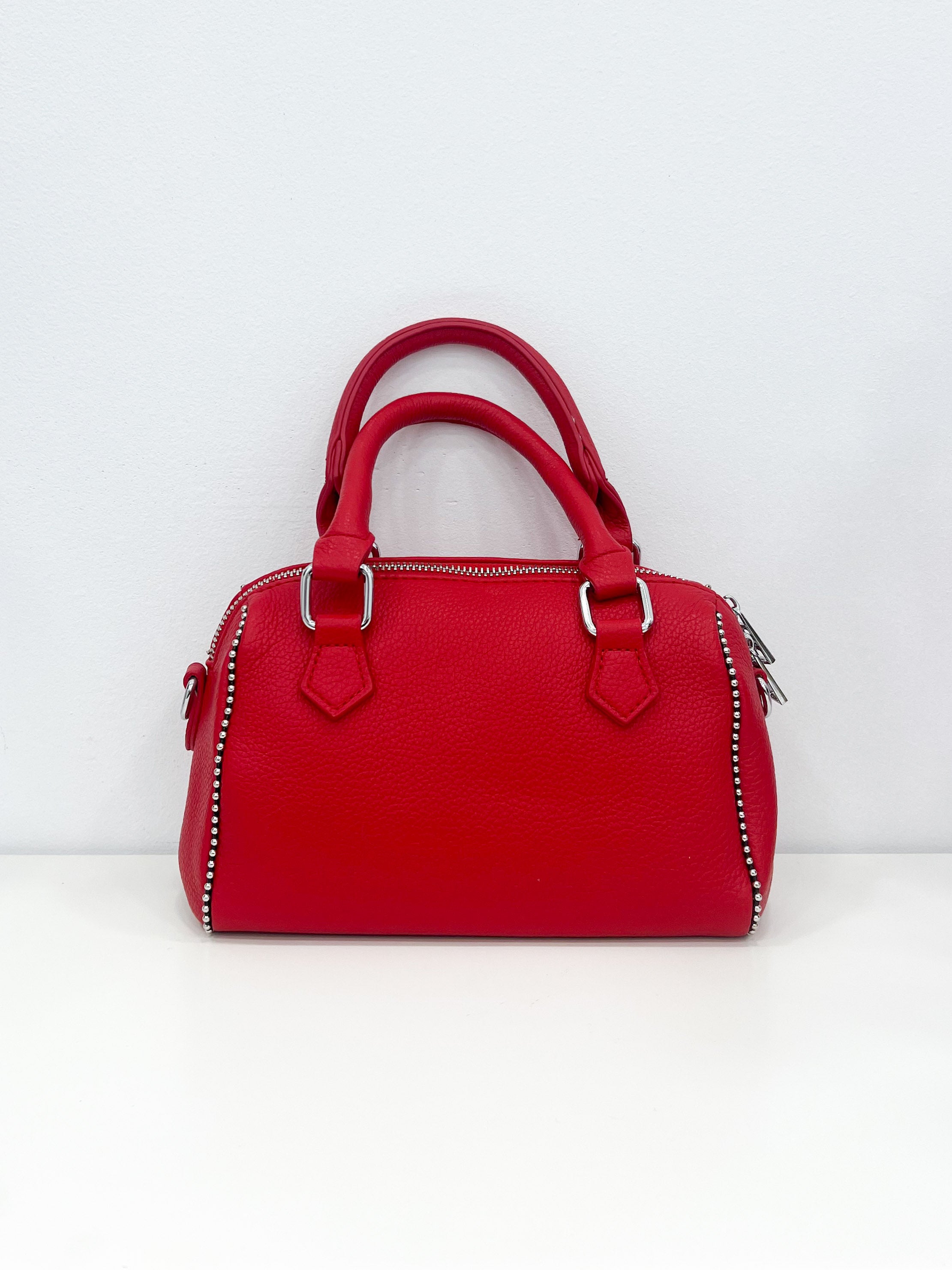 Mini sac zip rouge