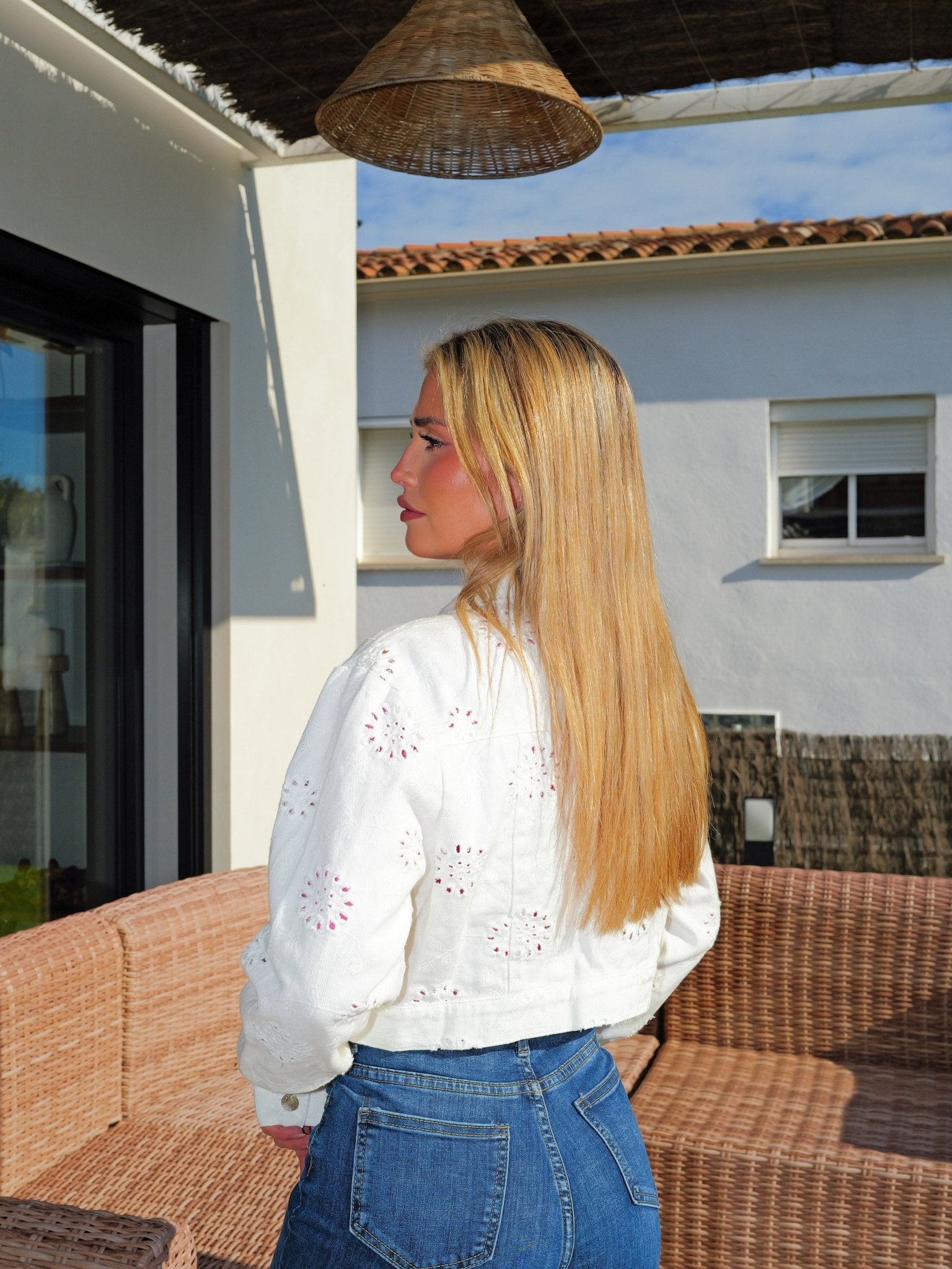 Veste texane en dentelle blanche - Sorellas The Brand Barcelona S.L