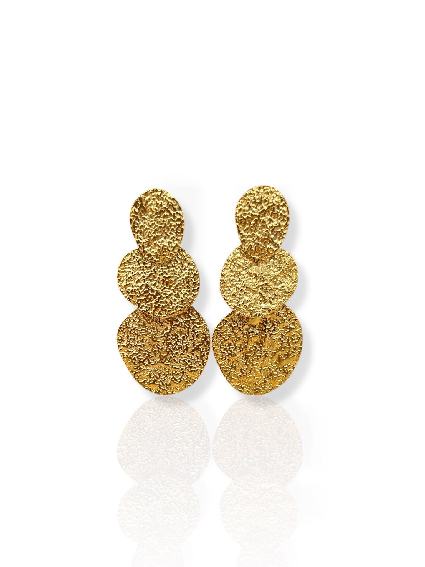 BOUCLES D'OREILLES ciselées dorées - Sorellas The Brand Barcelona S.L