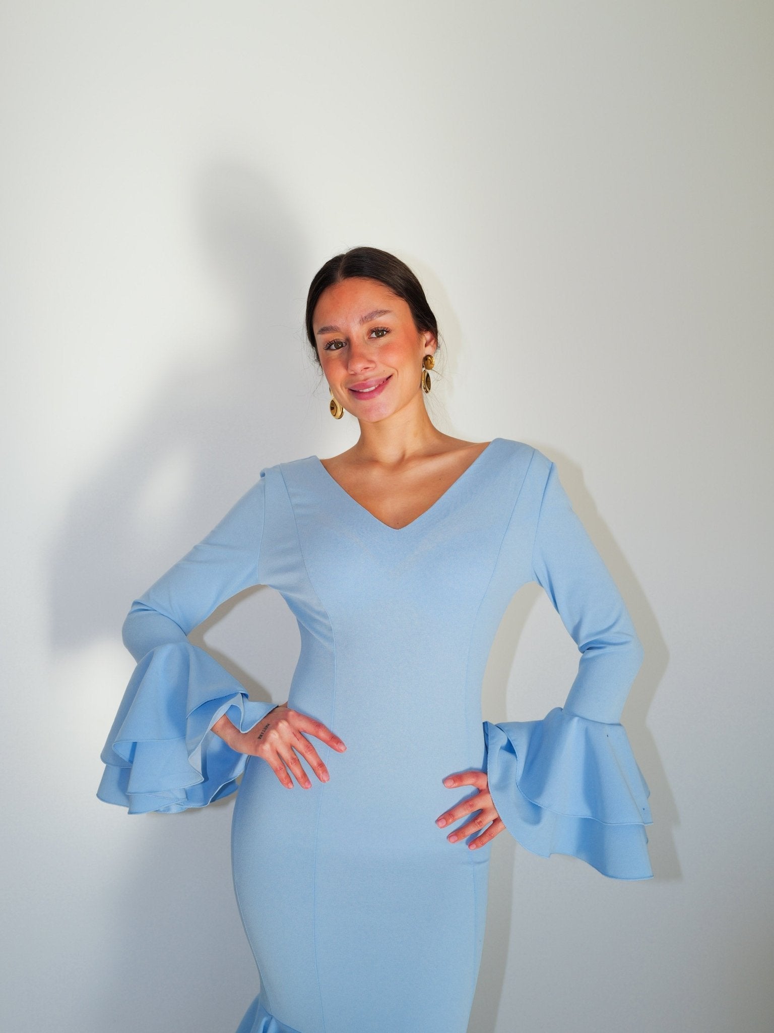 Robe flamenco à volants bleu ciel - Sorellas The Brand Barcelona S.L