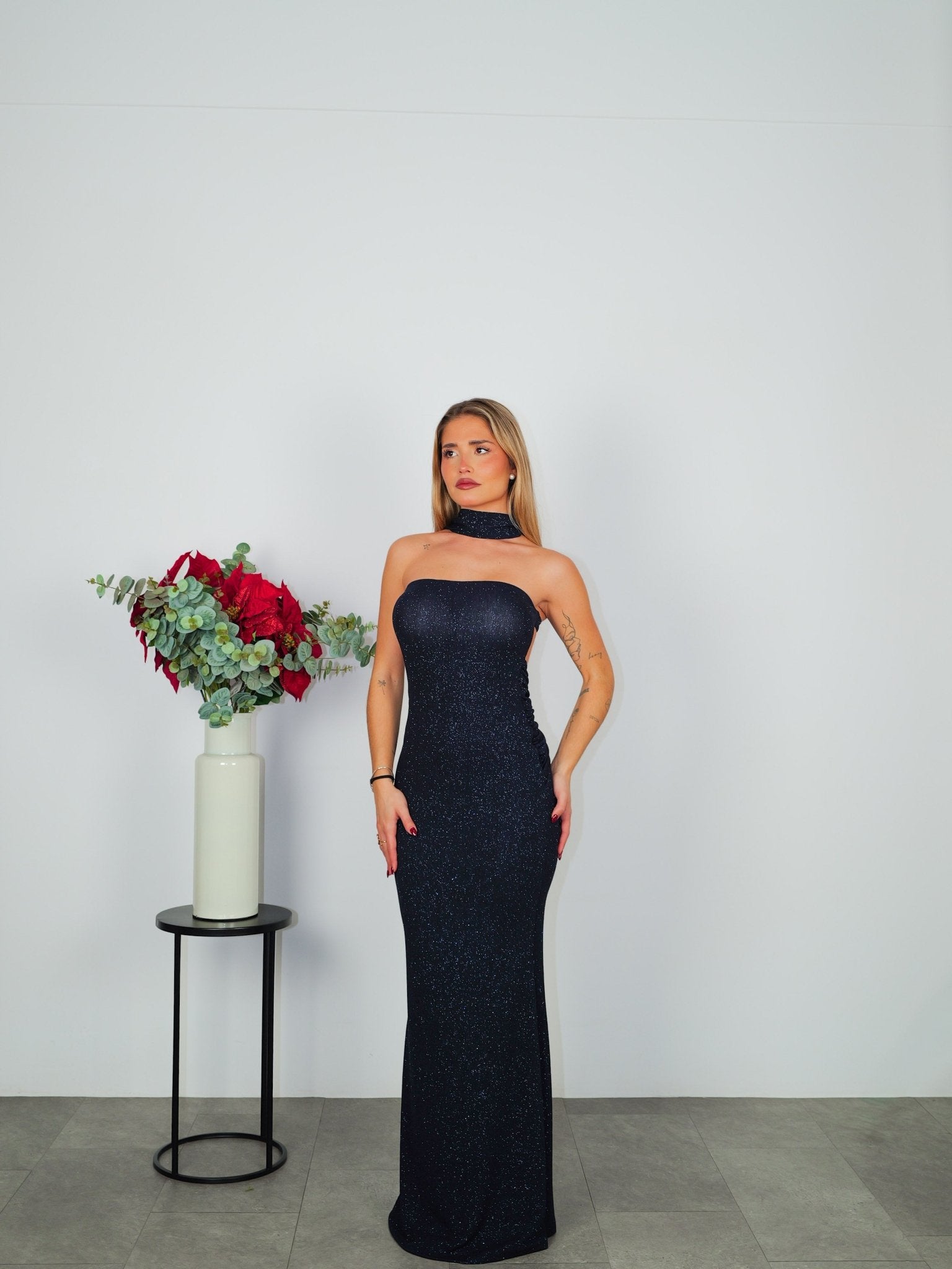 Robe dos nu lurex bleu marine - Sorellas The Brand Barcelona S.L