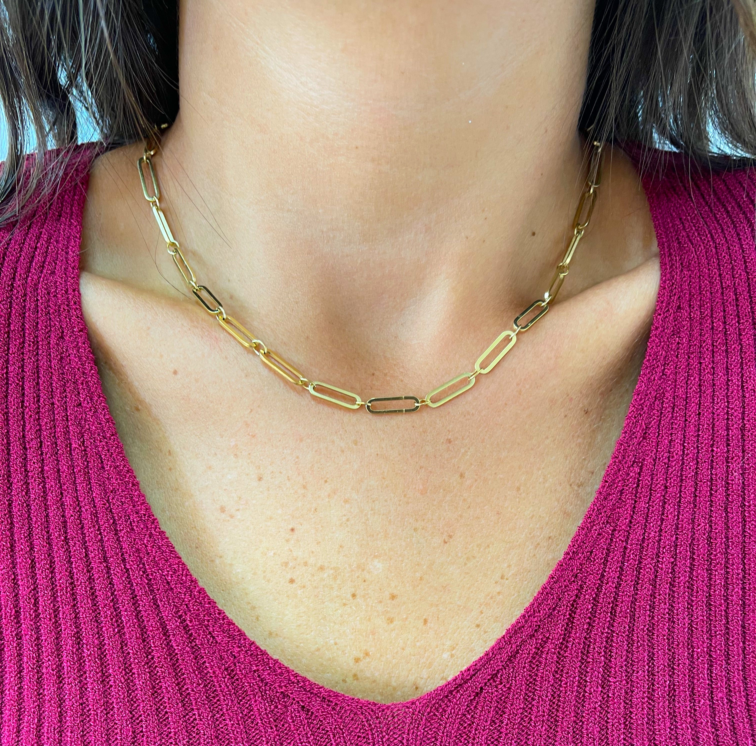 Collier à maillons épais