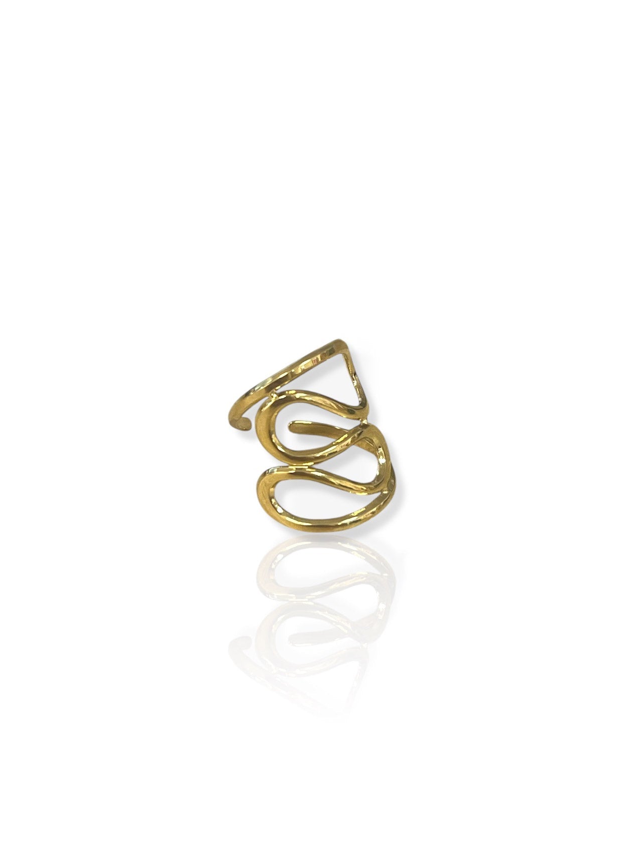 Anello largo onde dorato - Sorellas The Brand Barcelona S.L