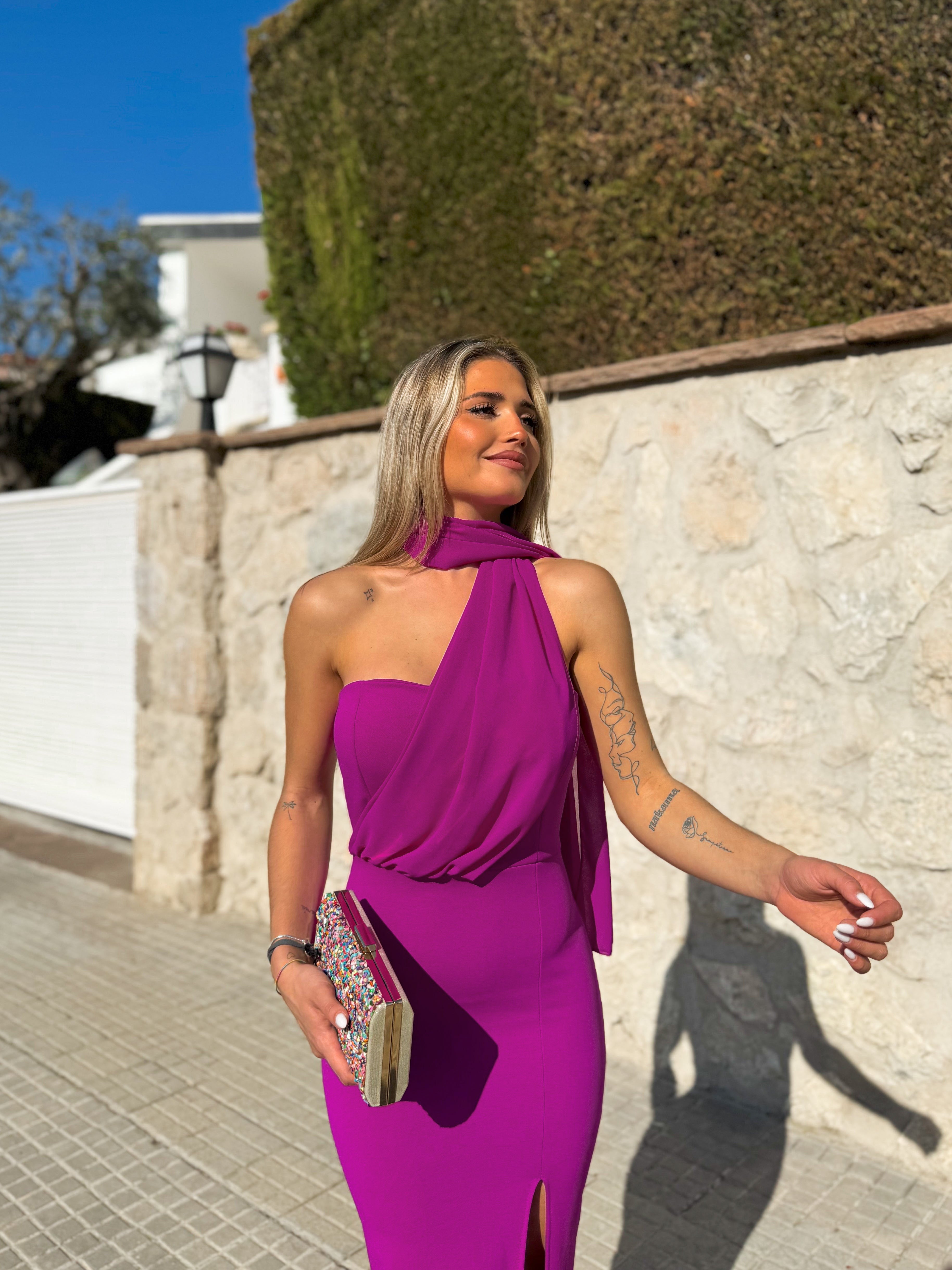 Abito amarena in multi tulle