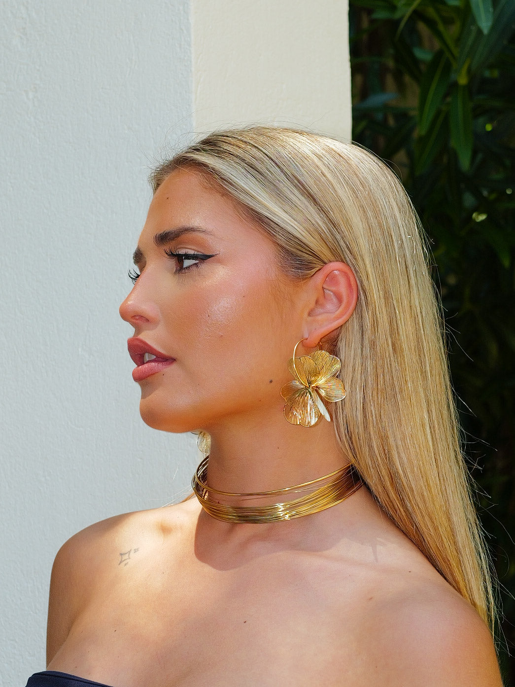 Orecchini a fiore placcati oro ORECCHINI