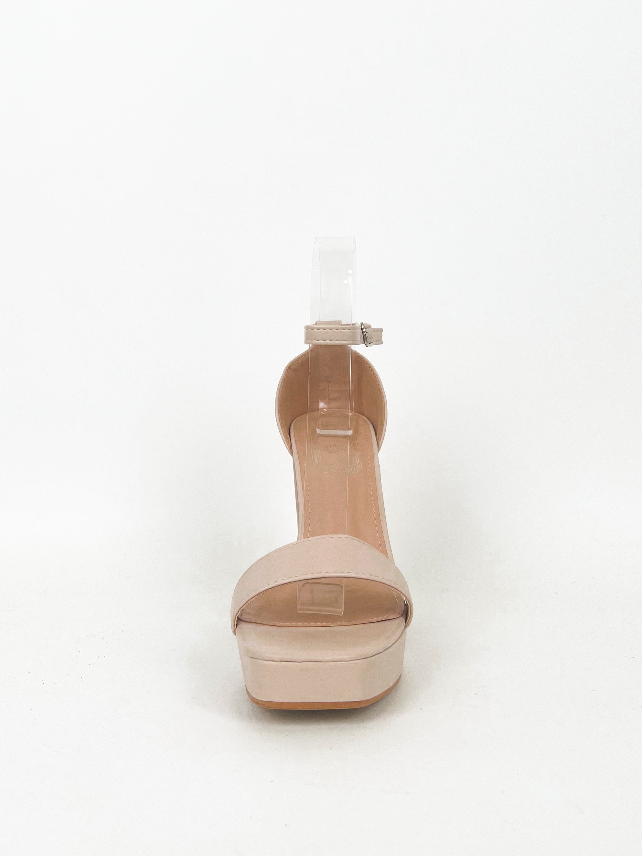 Sandalo nude con tacco a spillo