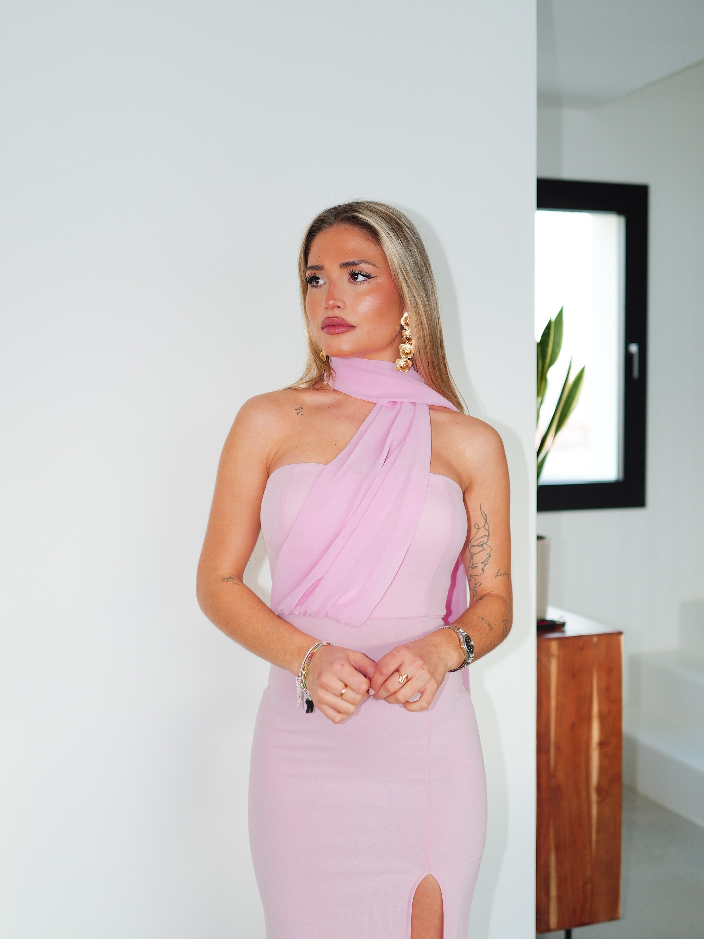 Abito multi tulle rosa